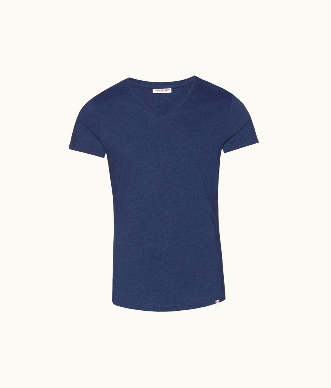 Orlebar Brown Ob-V - Denim Tailored Fit V-Neck T-Shirt Orlebar Brown