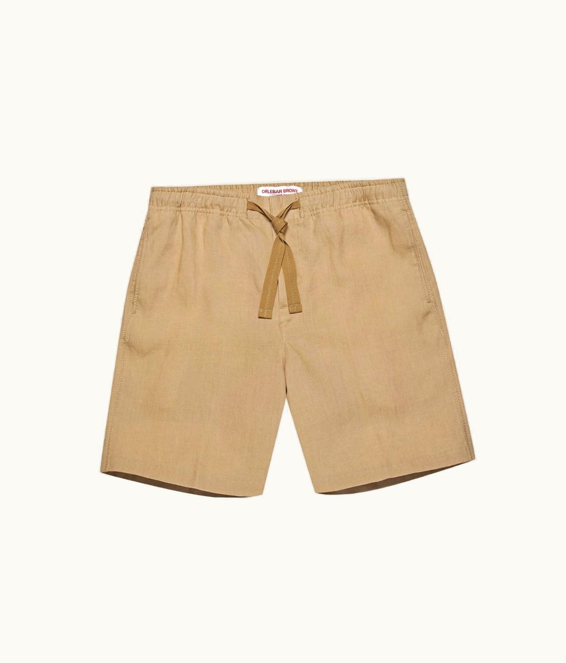Orlebar Brown Orlebar Brown Biscuit Relaxed Fit Linen Drawcord Shorts
