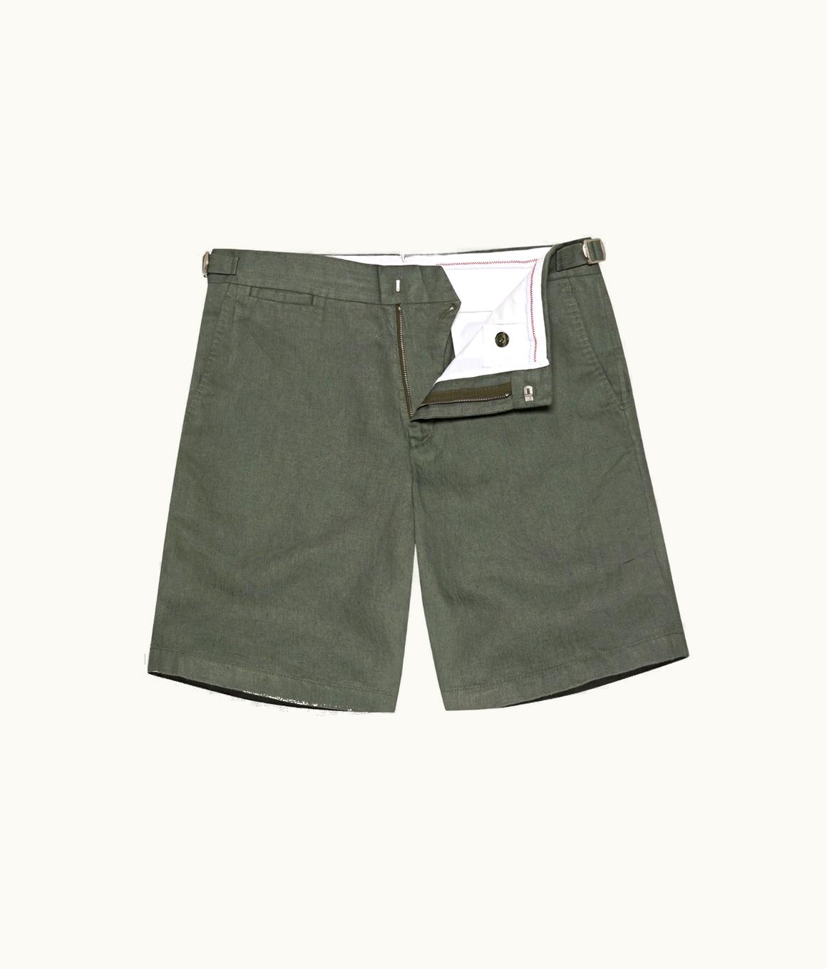 Orlebar Brown Orlebar Brown Light Kombu Tailored Fit Linen Shorts