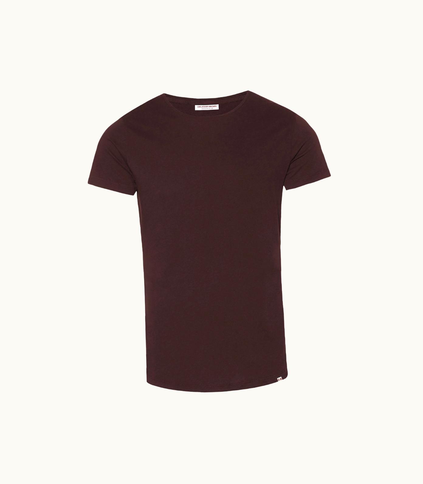 Orlebar Brown Orlebar Brown Ob-T Tailored Fit Crew Neck Cotton T-Shirt In Damson