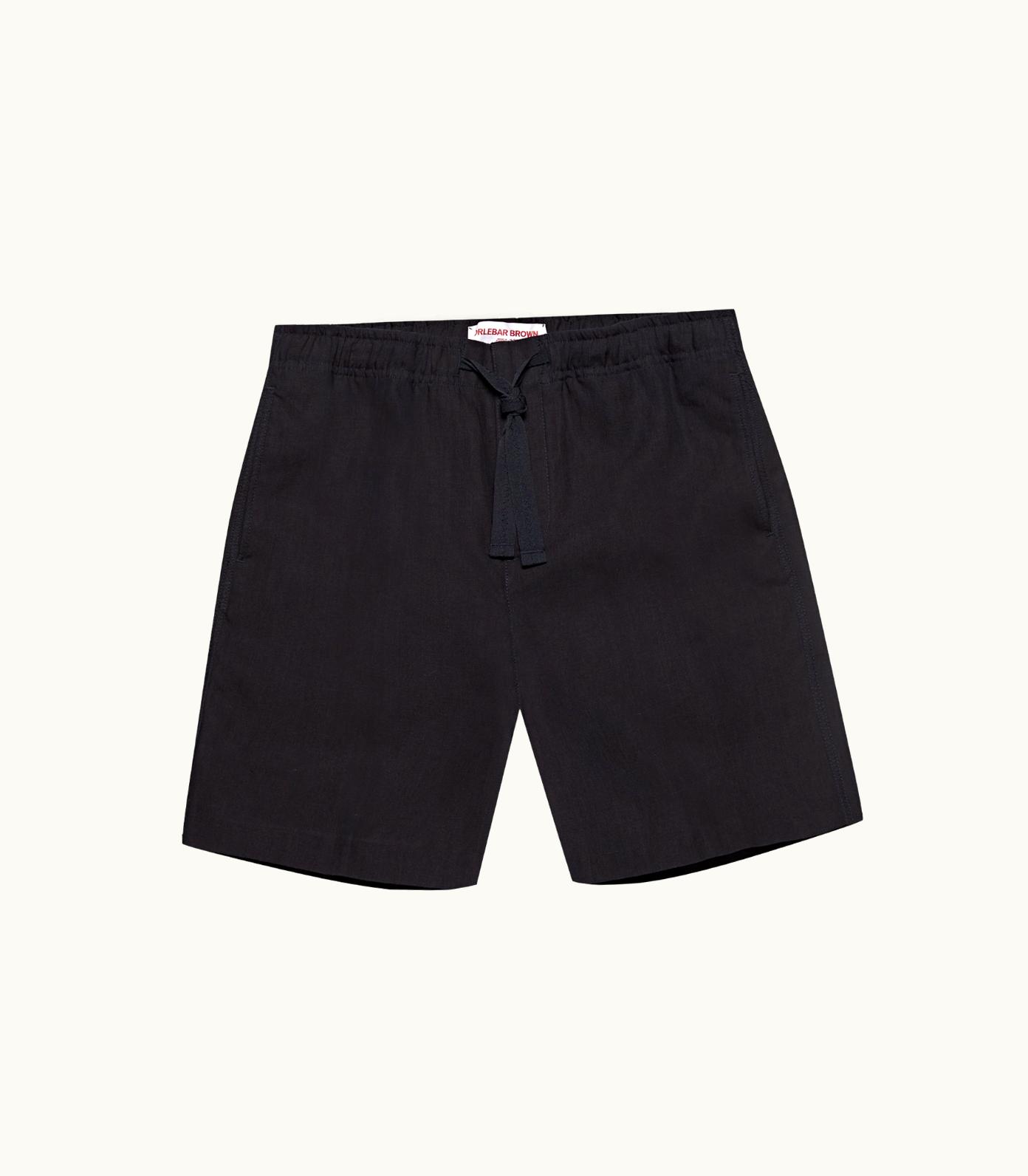 Orlebar Brown Orlebar Brown Night Iris Relaxed Fit Linen Drawcord Shorts