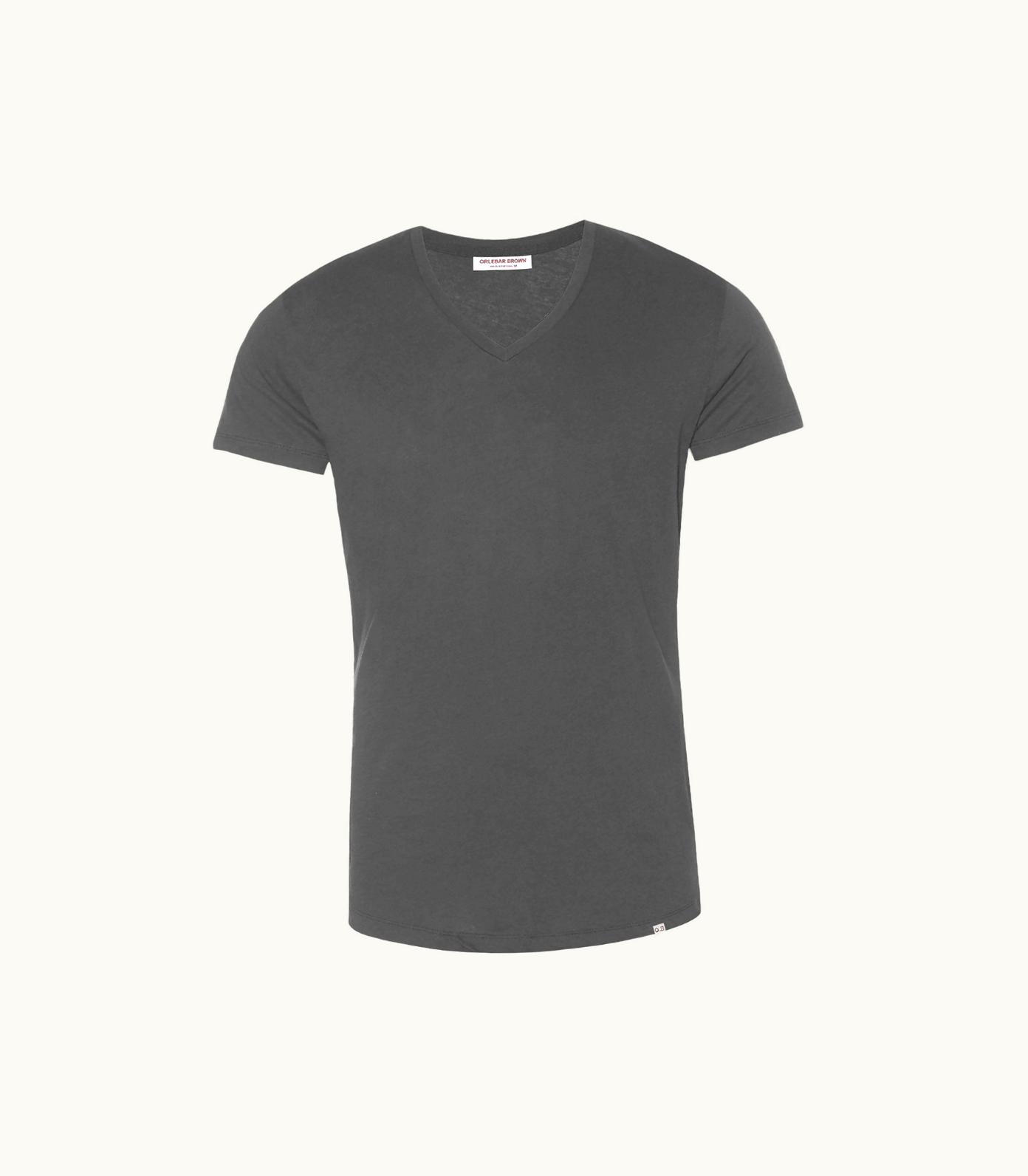 Orlebar Brown Orlebar Brown Ob-V Tailored Fit V-Neck T-Shirt In Storm Grey