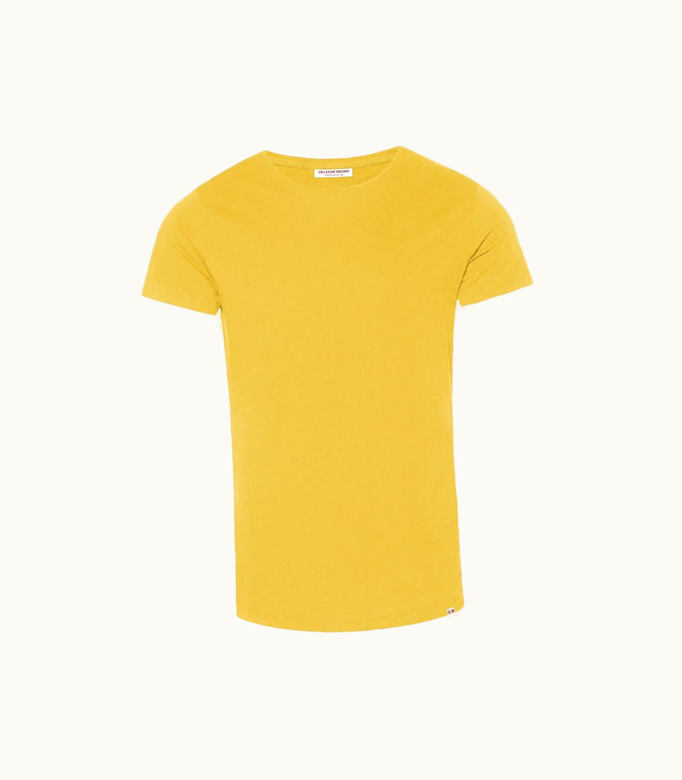 Orlebar Brown Orlebar Brown Ob-T Tailored Fit Crew Neck Cotton T-Shirt In Yellow Blaze