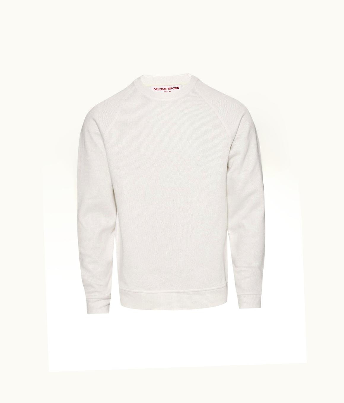 Orlebar Brown Orlebar Brown White Sand Relaxed Fit Crewneck Double-Faced Sweatshirt