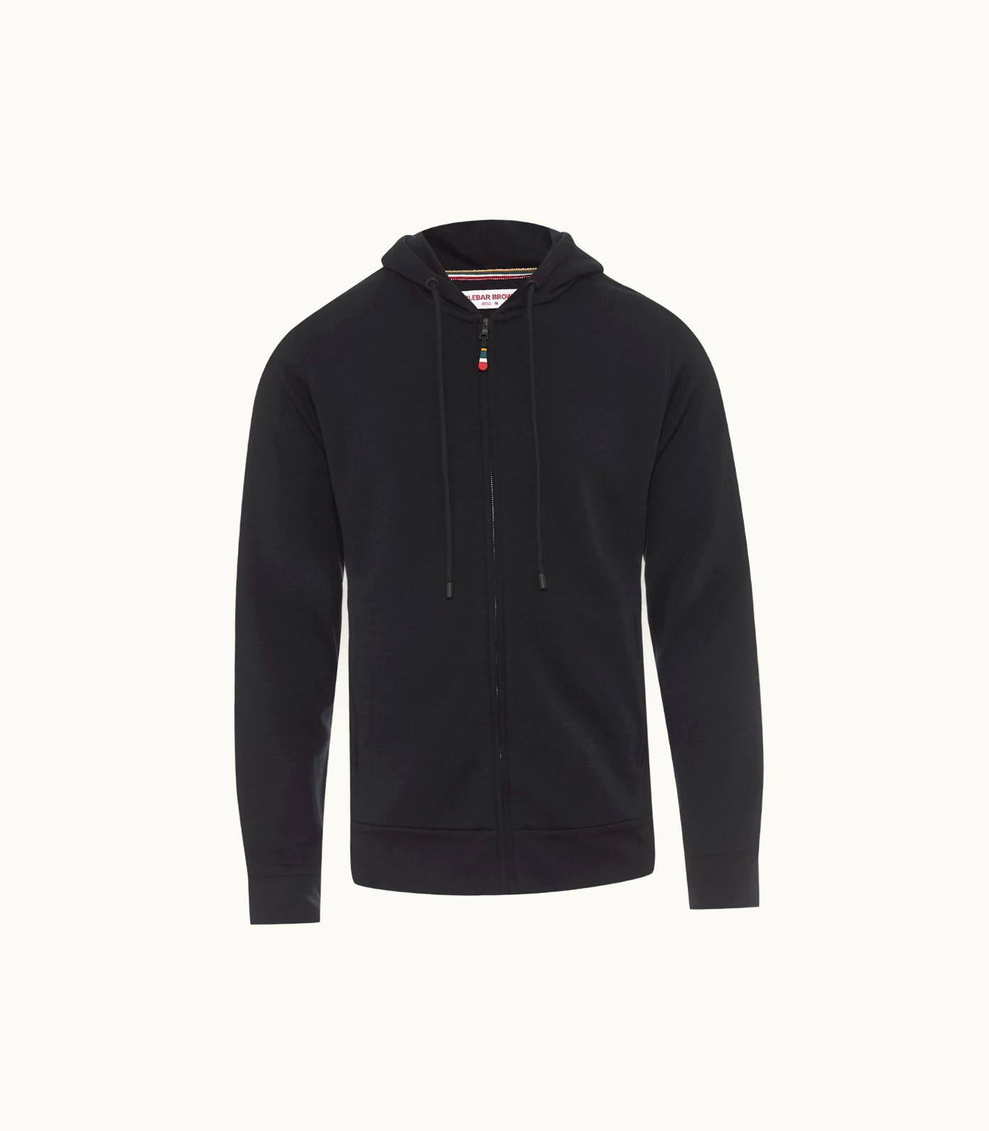 Orlebar Brown Orlebar Brown Night Iris Classic Fit Zip-Through Hooded Merino Sweatshirt