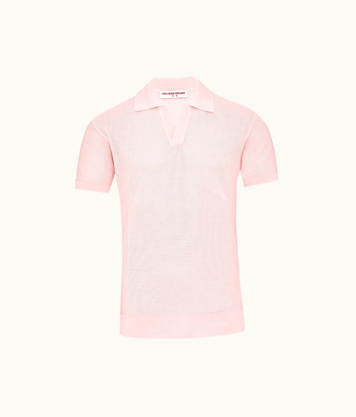 Orlebar Brown Orlebar Brown Rose Tailored Fit Pique Stitch Mercerised Cotton Polo Shirt