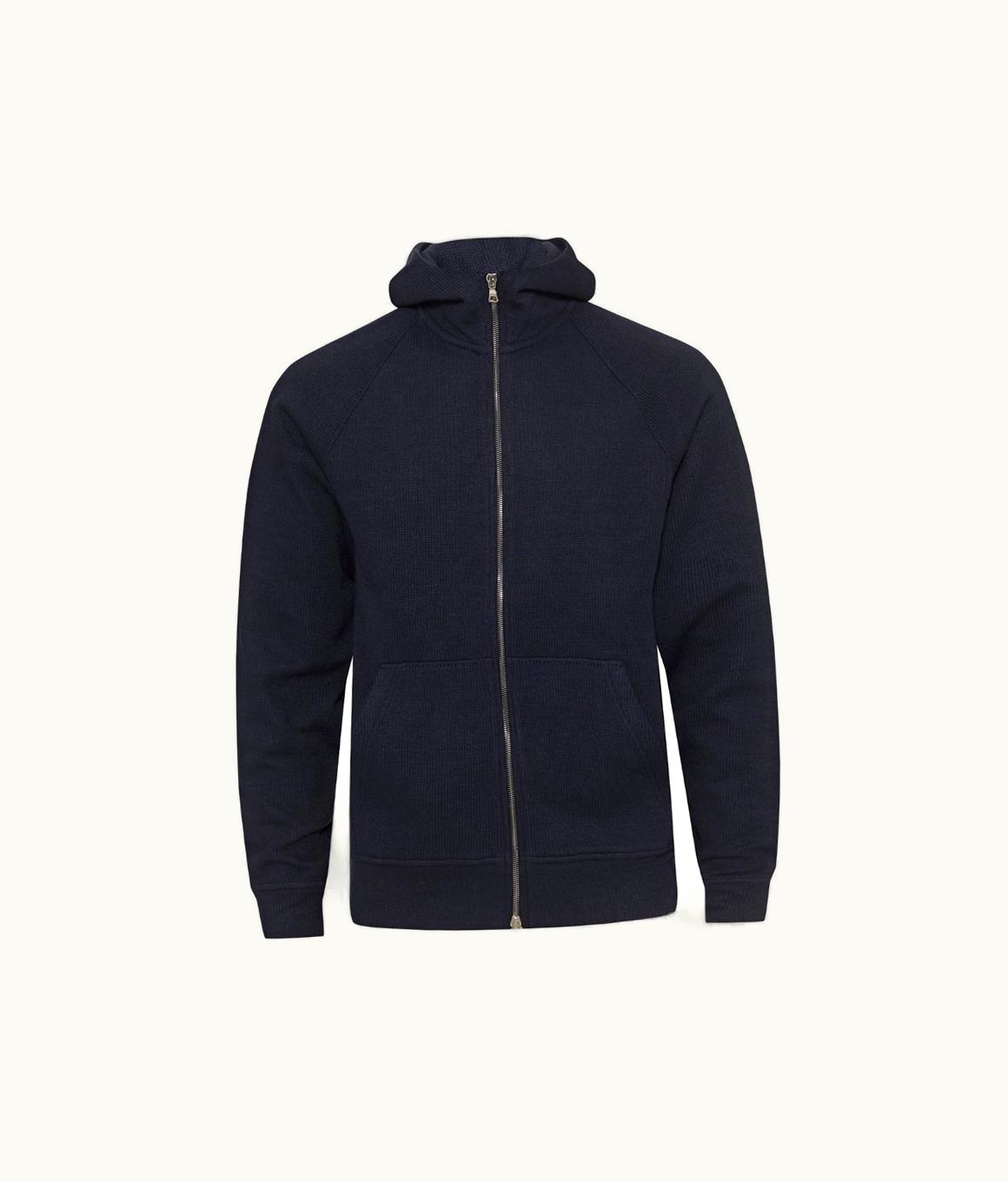 Orlebar Brown Orlebar Brown Night Iris Relaxed Fit Double-Faced Hooded Sweatshirt