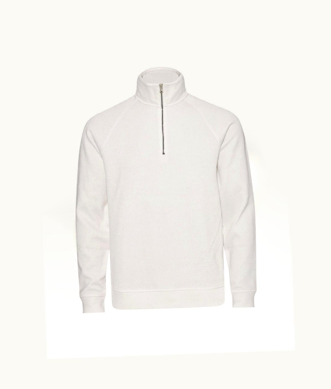 Orlebar Brown Orlebar Brown White Sand Half-Zip Relaxed Fit Double-Faced Sweatshirt