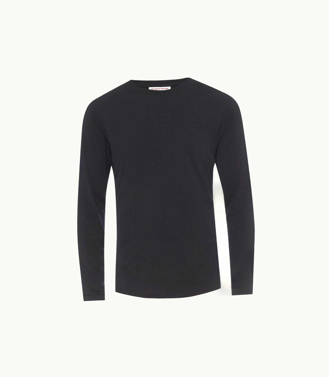 Orlebar Brown Orlebar Brown Night Iris Crew Neck Long-Sleeve Merino T-Shirt