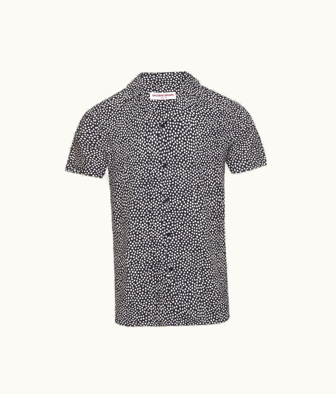Orlebar Brown Orlebar Brown Night Iris Star Print Capri Collar Shirt