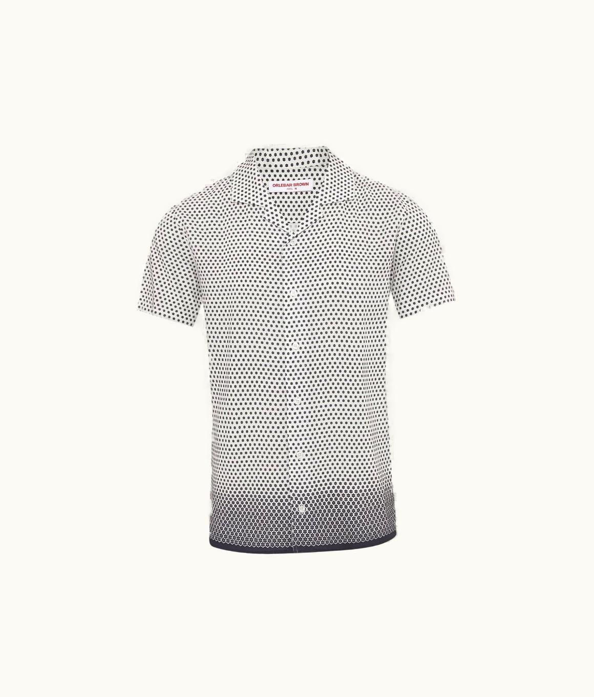Orlebar Brown Orlebar Brown White / Night Iris Floret Capri Collar Shirt