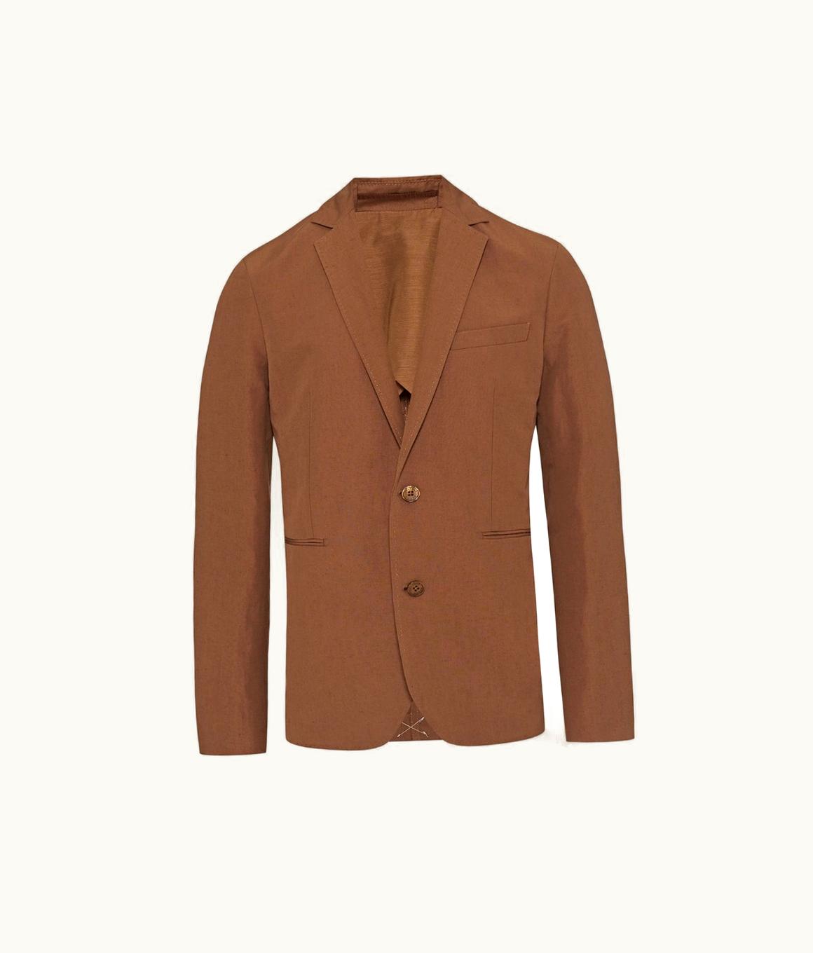 Orlebar Brown Orlebar Brown Cinnamon Coffee Tailored Fit Two-Button Unstructured Blazer