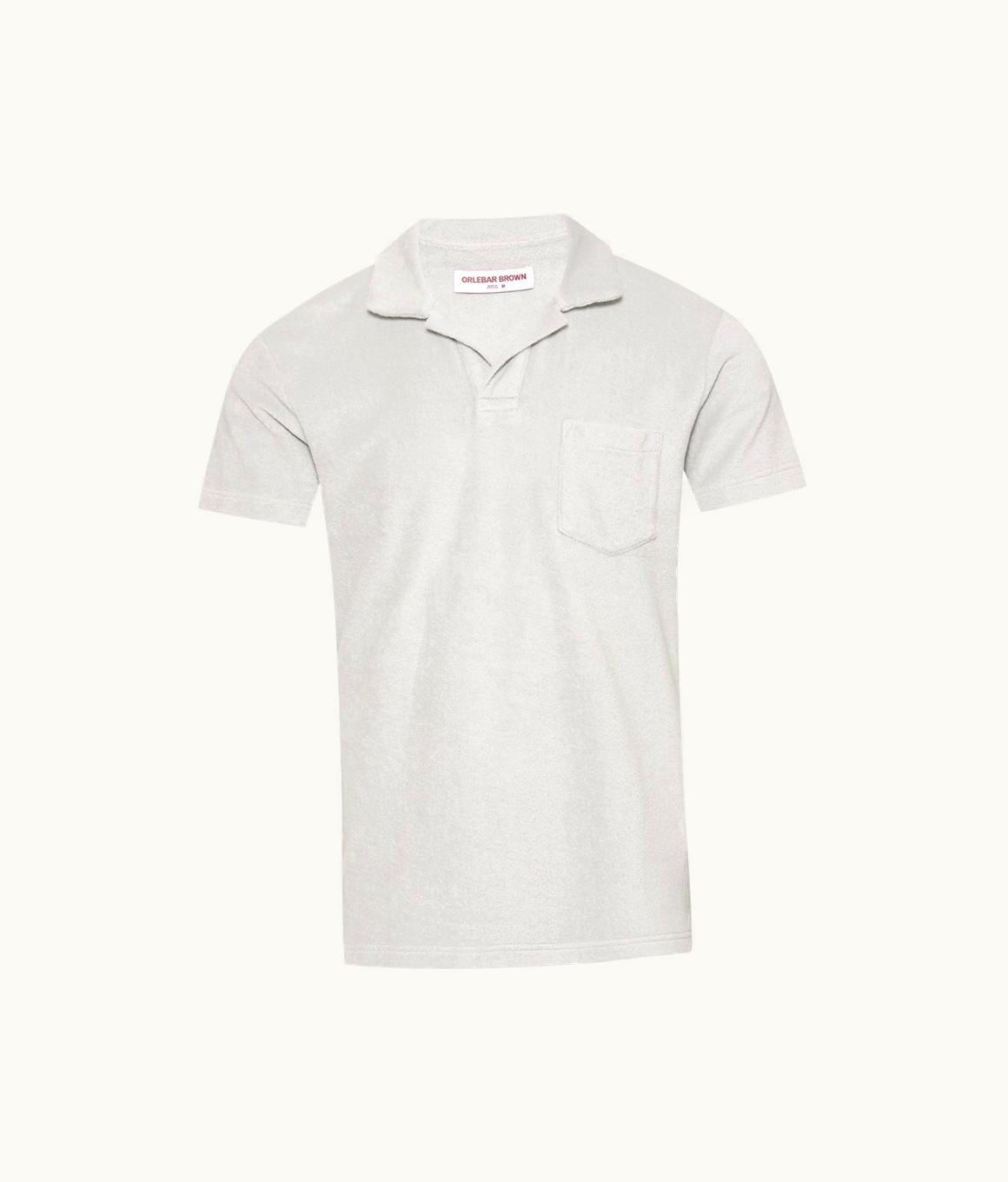 Orlebar Brown Orlebar Brown White Jade Organic Cotton Towelling Resort Polo Shirt