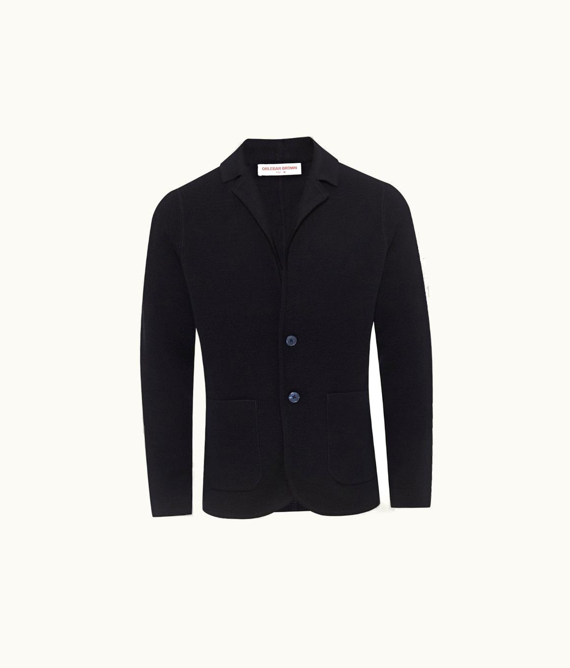 Orlebar Brown Orlebar Brown Night Iris Merino Knit Tailored Fit Blazer