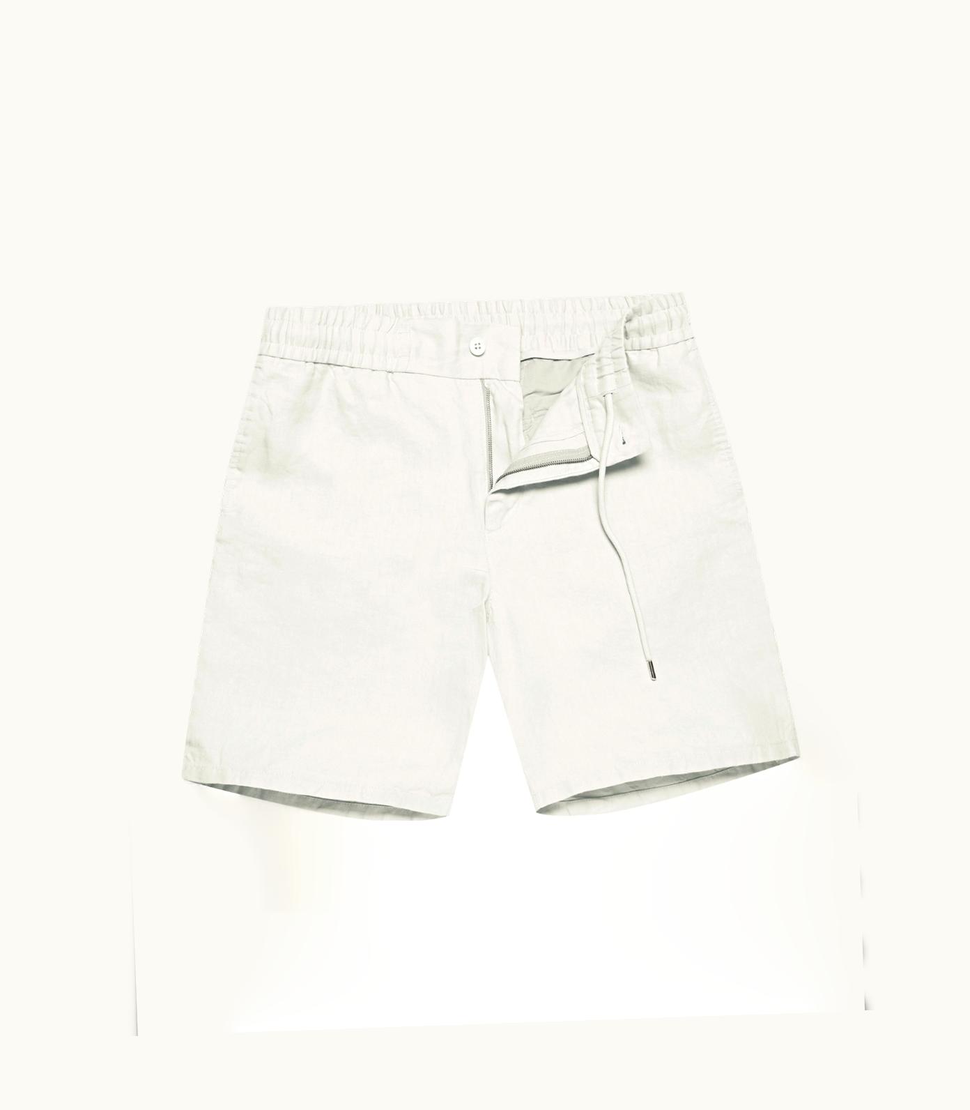 Orlebar Brown Orlebar Brown Sandbar Tailored Fit Washed Linen Drawcord Shorts