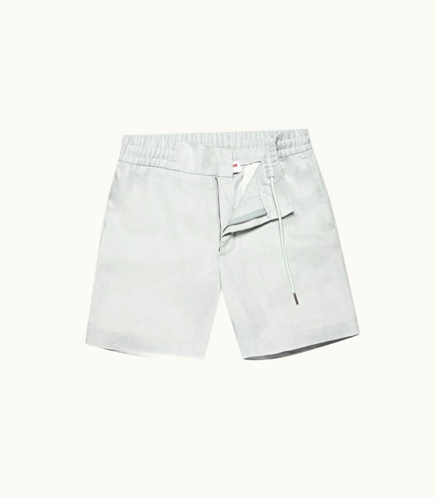 Orlebar Brown Orlebar Brown White Jade Easy Tailored Fit Washed Linen Shorts