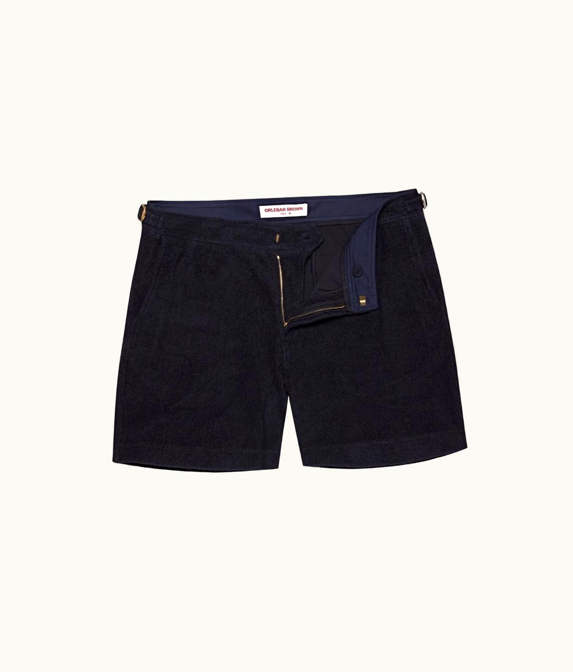 Orlebar Brown Orlebar Brown Night Iris Mid-Length Double-Faced Towelling Shorts