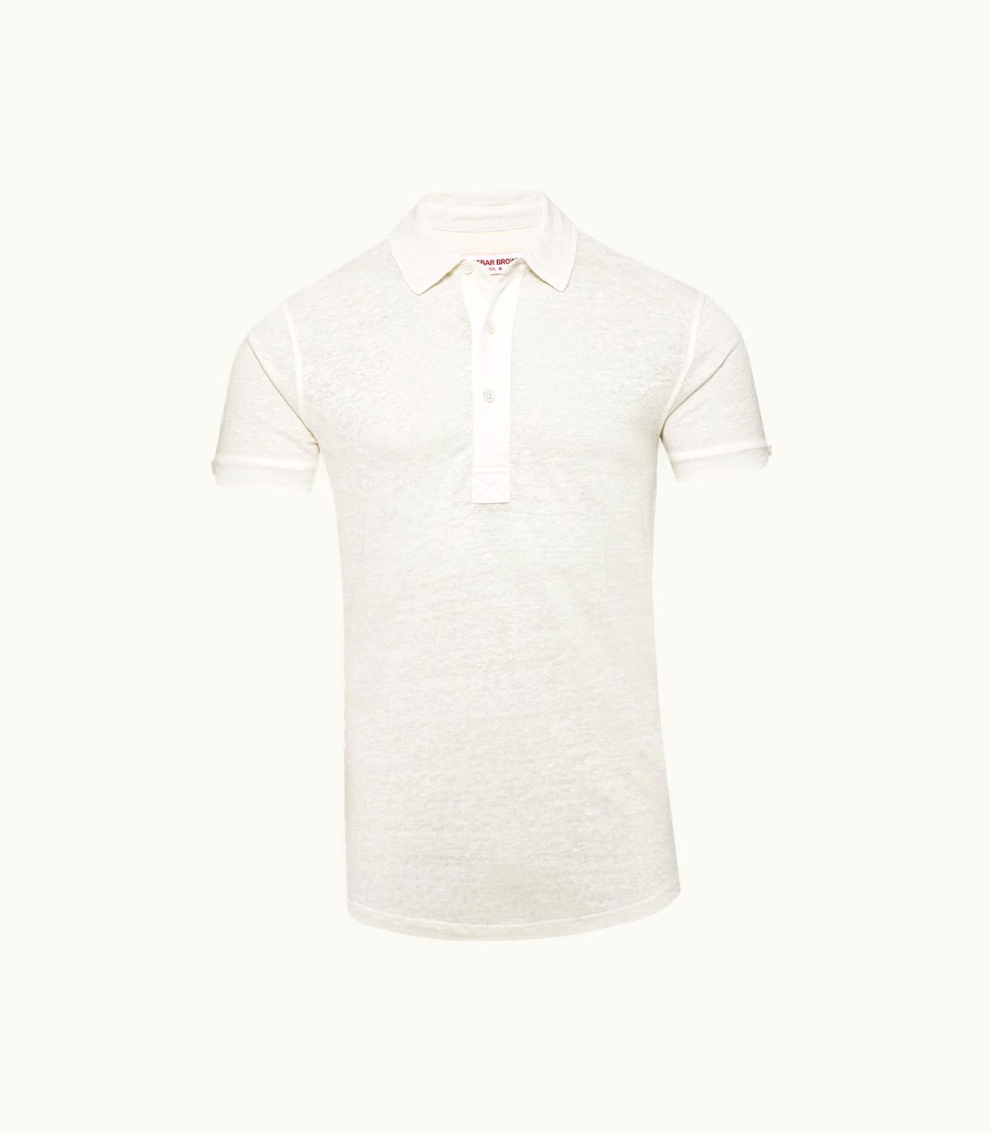 Orlebar Brown Orlebar Brown Washed Buttercup Tailored Fit Short-Sleeve Linen Polo Shirt