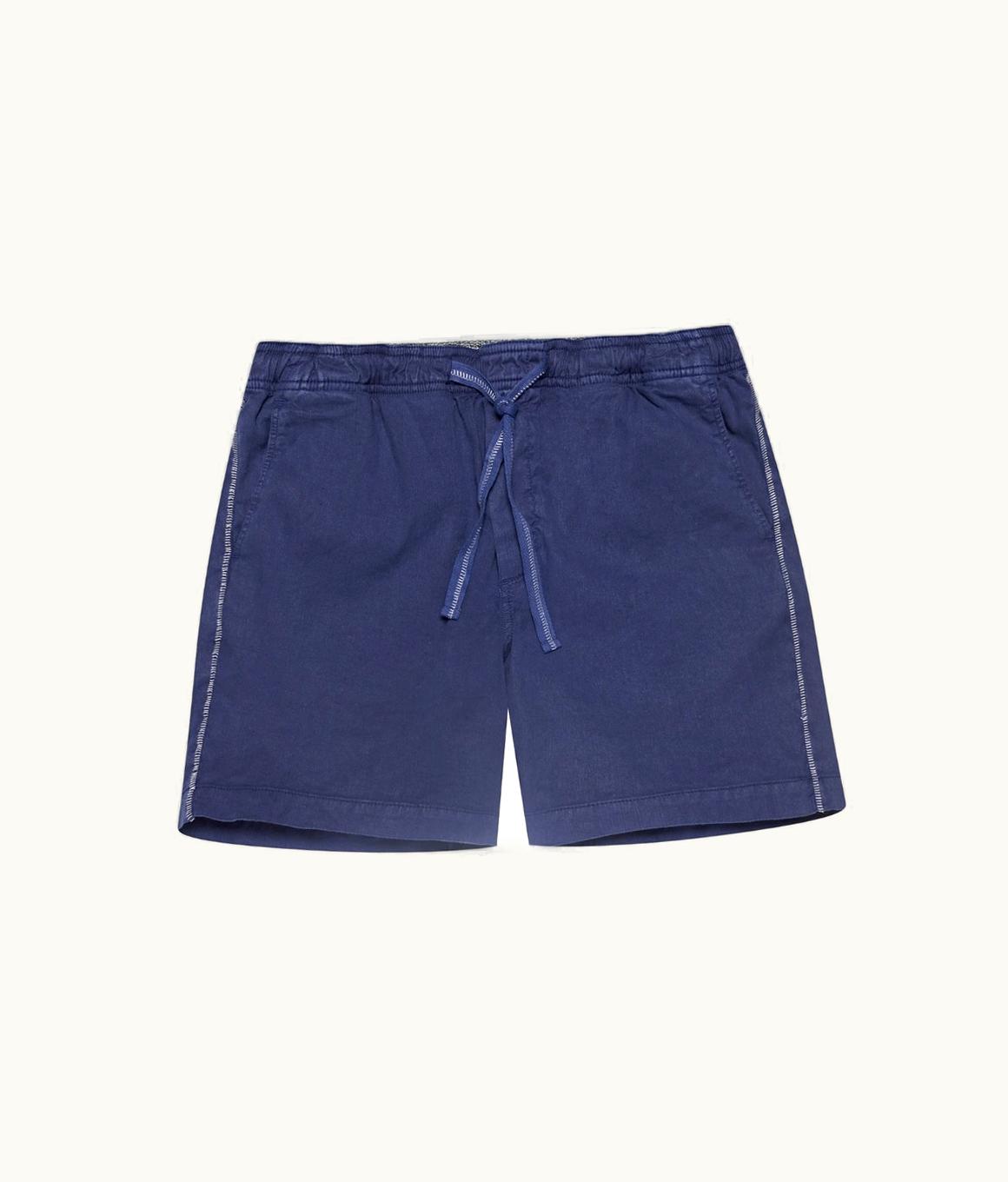 Orlebar Brown Orlebar Brown Lagoon Blue Relaxed Fit Ladder Stitch Garment-Dyed Shorts