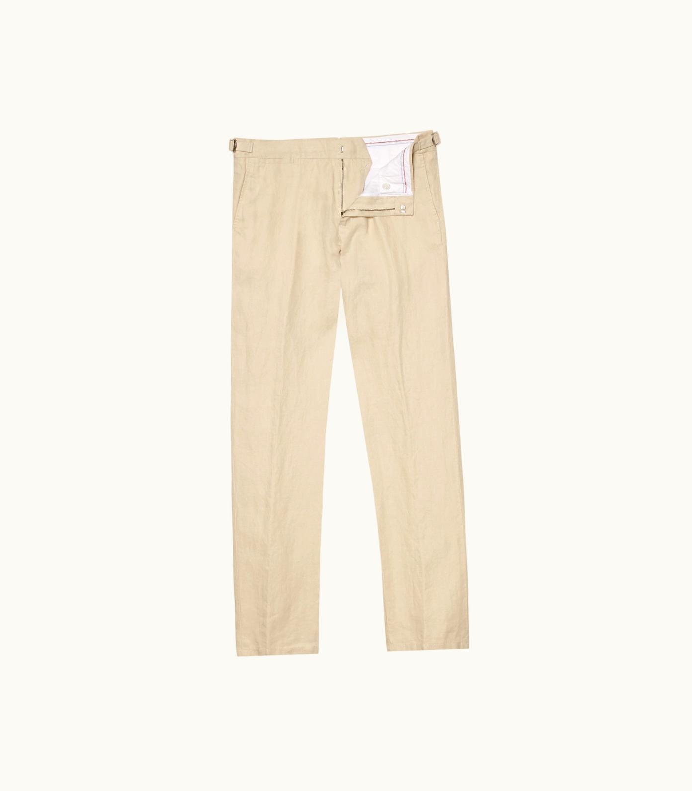 Orlebar Brown Orlebar Brown Chai Tailored Fit Cotton-Linen Trousers Chai