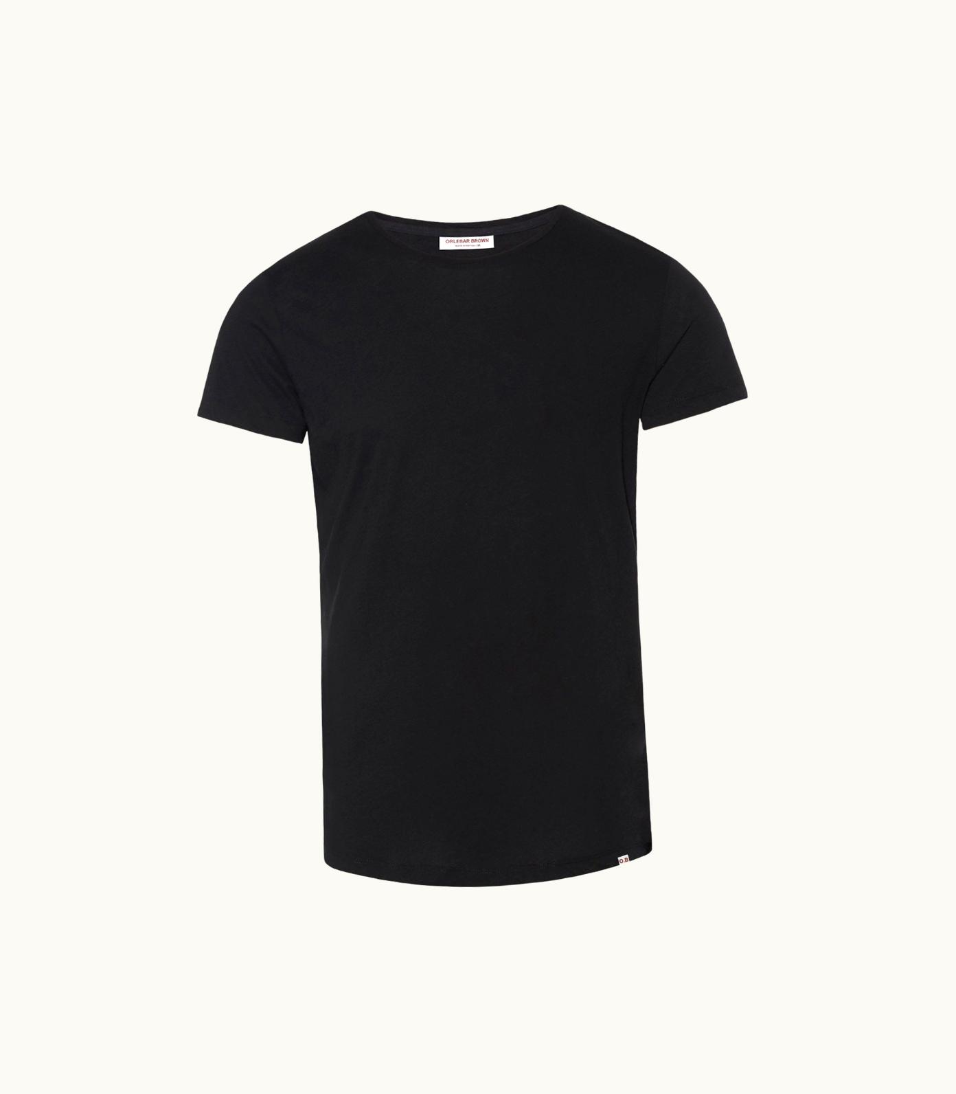 Orlebar Brown Ob-T - Black Tailored Fit Crew Neck T-Shirt Orlebar Brown Black