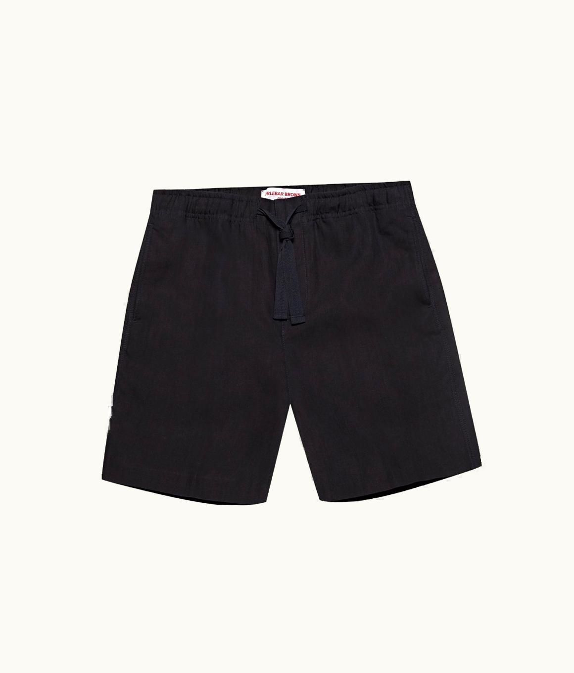 Orlebar Brown Orlebar Brown Night Iris Relaxed Fit Linen Drawcord Shorts Night Iris