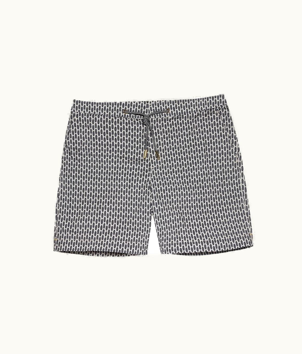 Orlebar Brown Orlebar Brown Chai Perez Print Mid-Length Drawcord Swim Shorts Chai