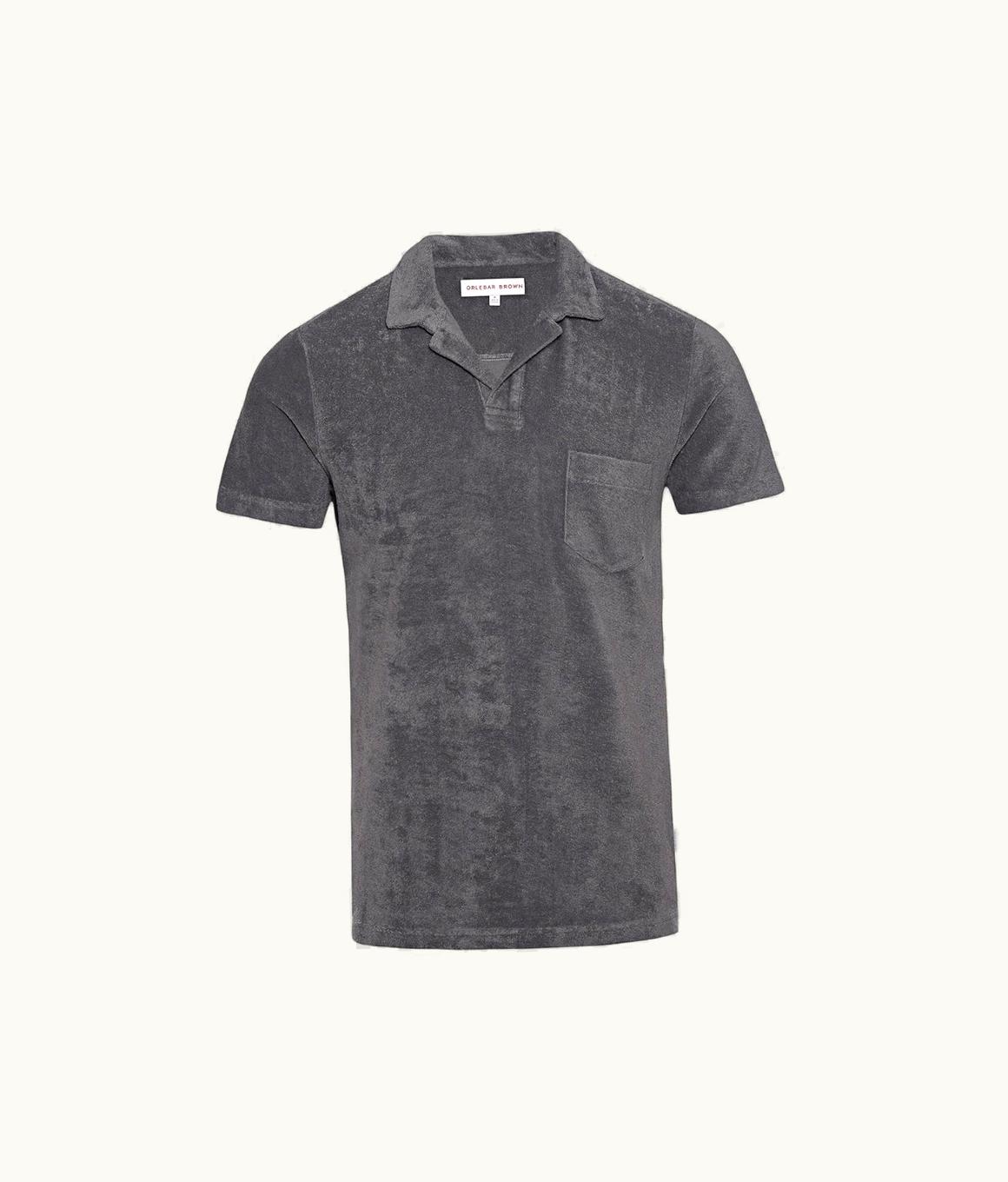 Orlebar Brown Terry Towelling - Granite Towelling Resort Polo Orlebar Brown