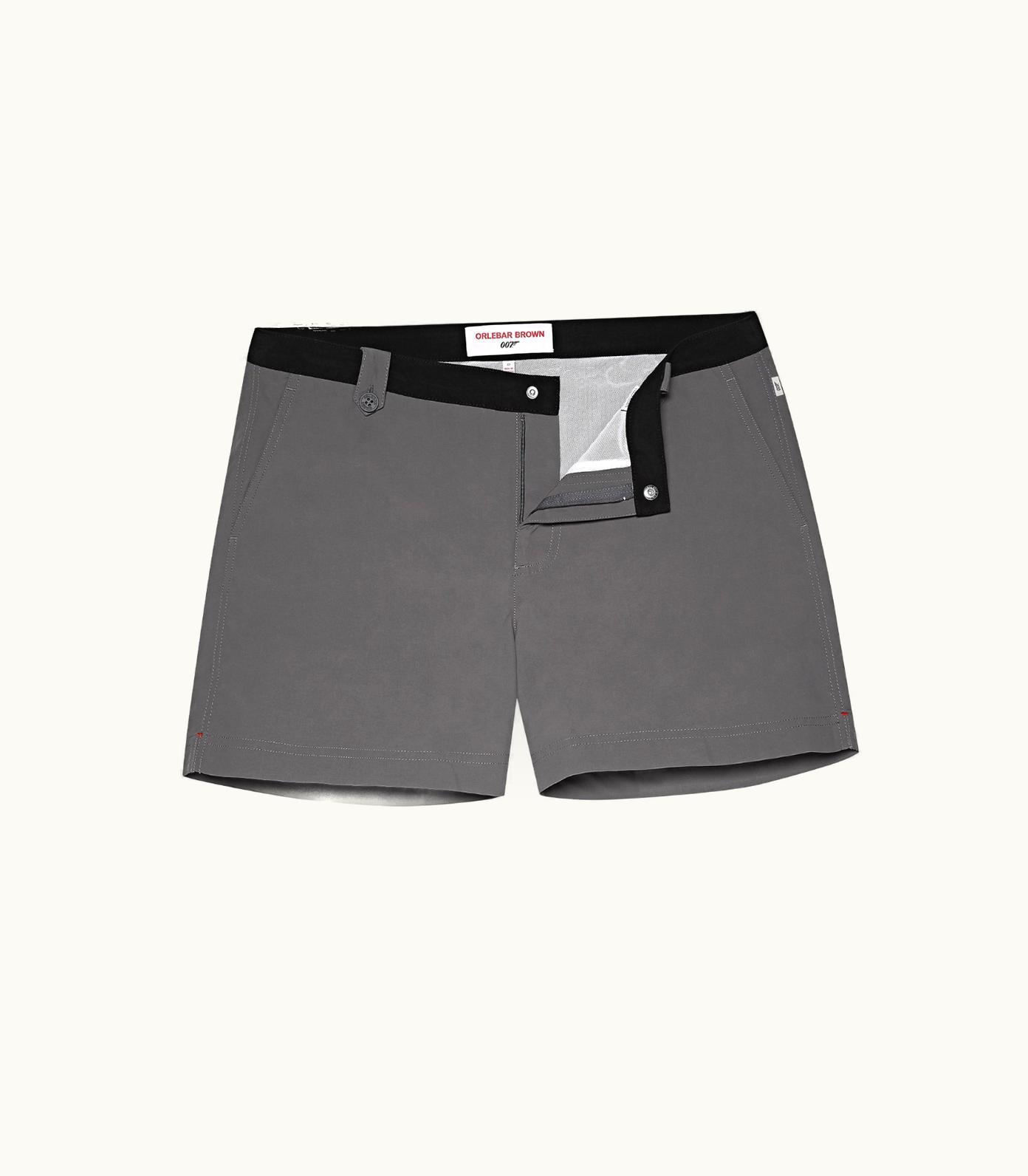 Orlebar Brown Thunderball Swimshort - 007 Black / Fossil Shorter Length Swim Short Orlebar Brown Black/Fossil