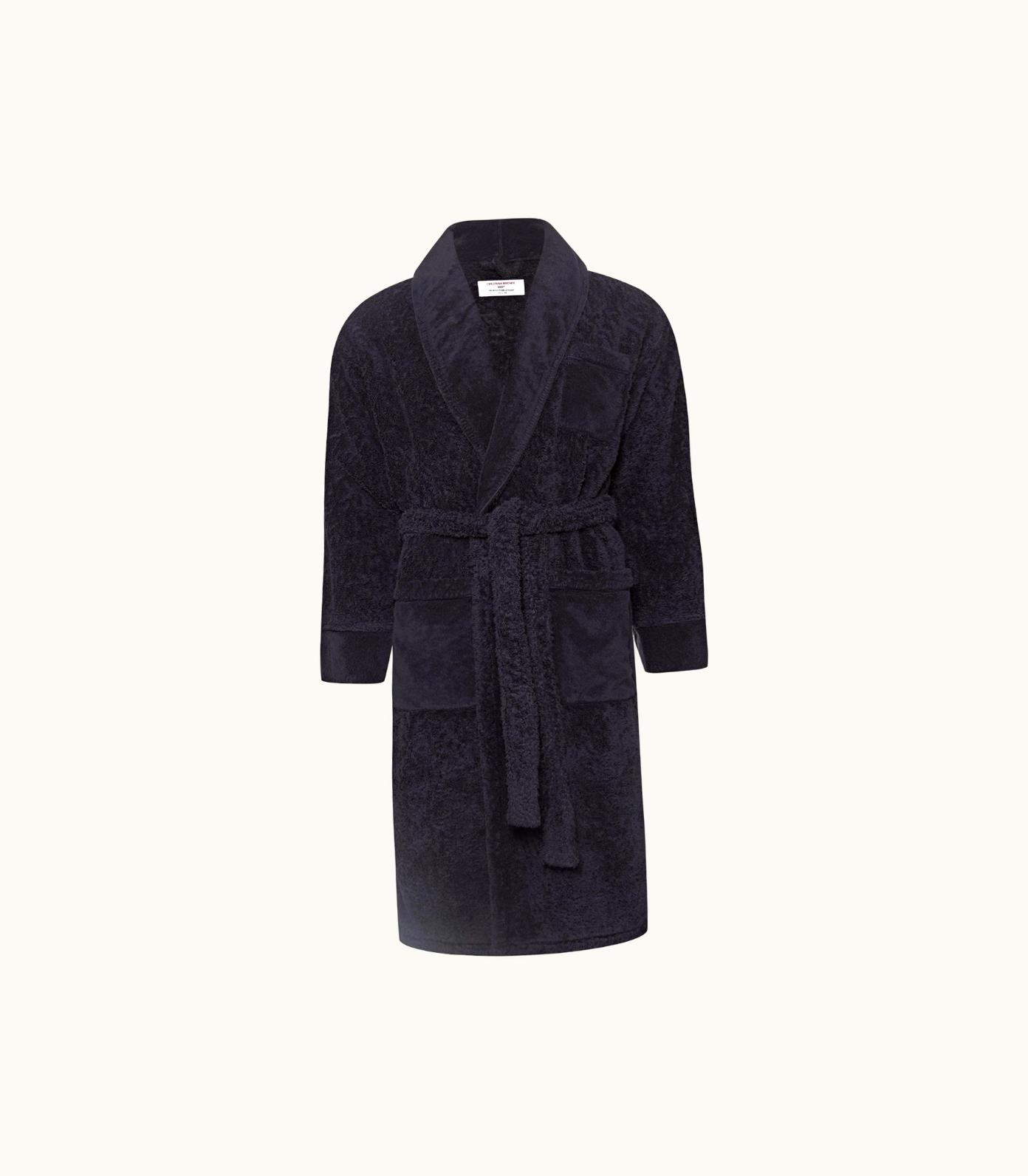 Orlebar Brown Orlebar Brown Midnight Navy 007 Dr. No Towelling Bath Robe Midnight Navy