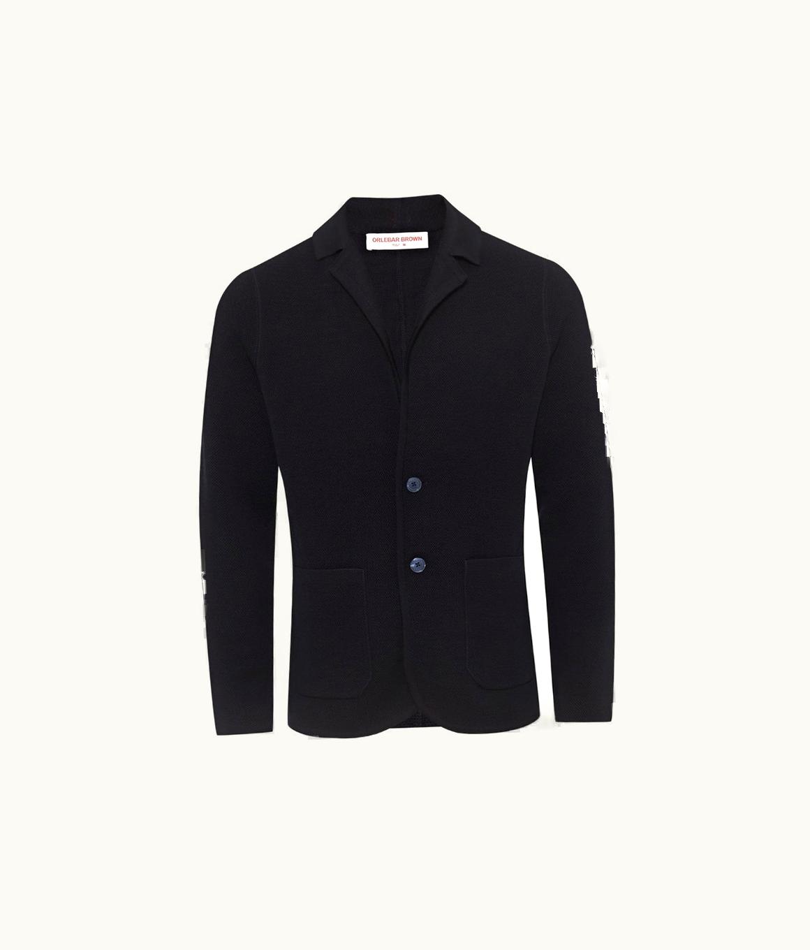 Orlebar Brown Orlebar Brown Night Iris Merino Knit Tailored Fit Blazer Night Iris