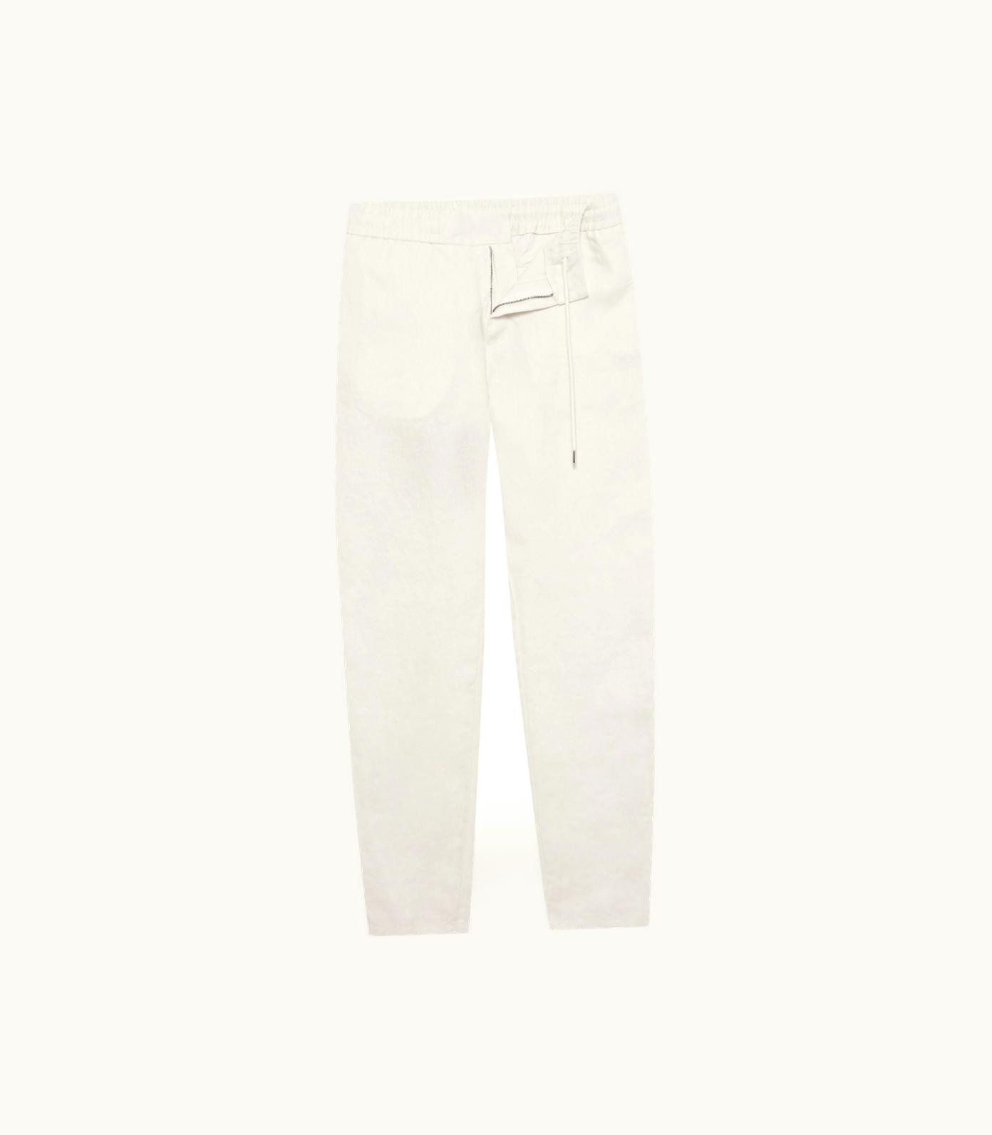 Orlebar Brown Orlebar Brown Sandbar Tailored Fit Washed Linen Trousers Sandbar