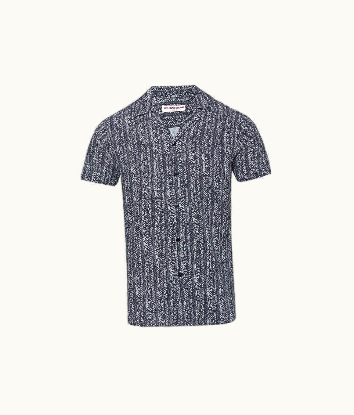 Orlebar Brown Orlebar Brown Midnight Navy Wavie Capri Collar Shirt Midnight Navy
