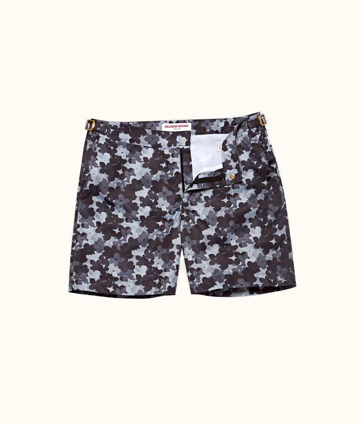 Orlebar Brown Orlebar Brown Piranha Grey Blossom Print Mid-Length Swim Shorts Piranha Grey