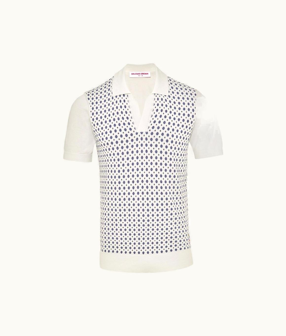 Orlebar Brown Orlebar Brown Cashew Fiore Tailored Fit Silk-Cotton Pique Polo Shirt 278994