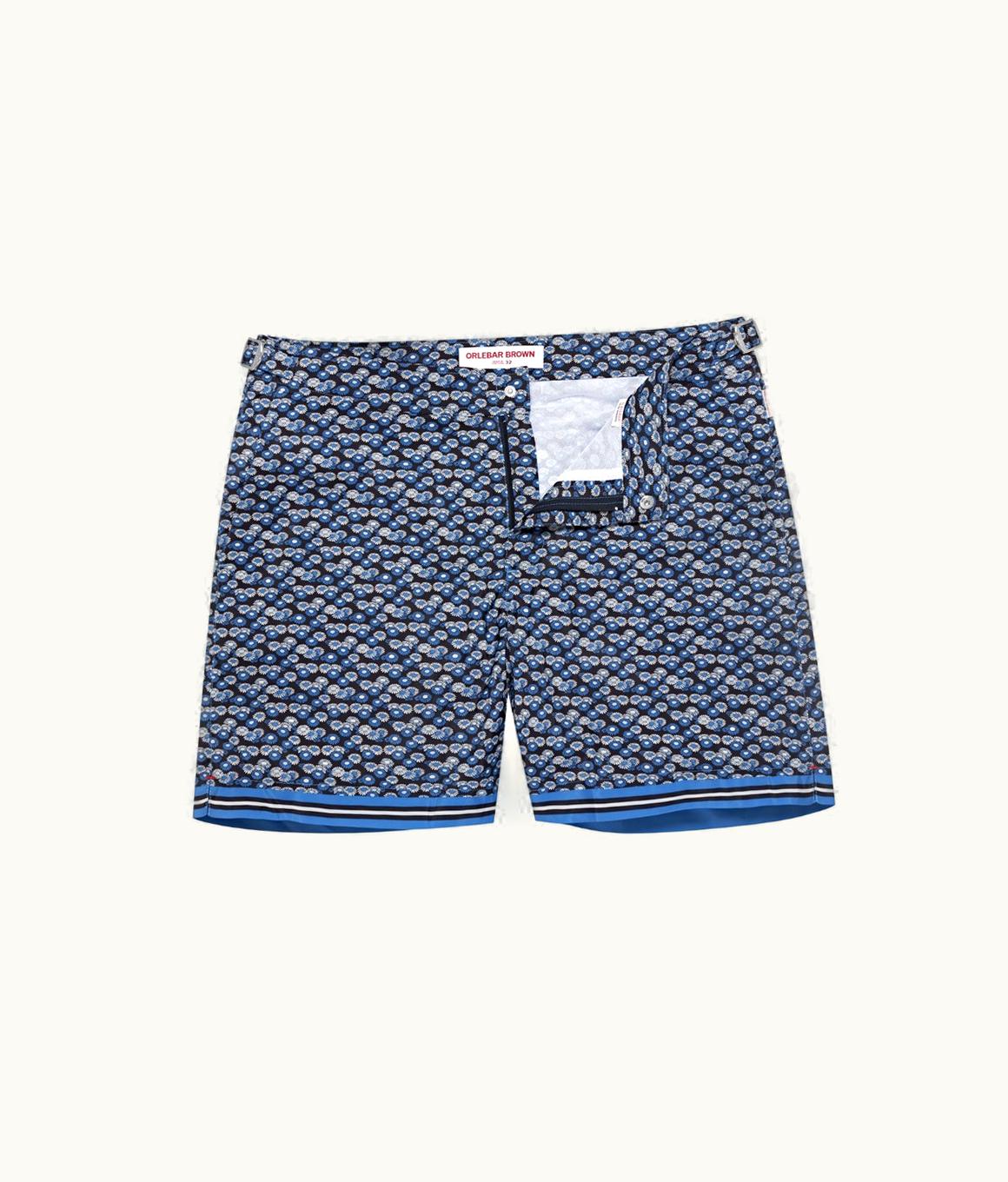 Orlebar Brown Orlebar Brown Night Iris / Powdered Sky Floral Fantasy Mid-Length Swim Shorts Night Iris/Powdered Sky