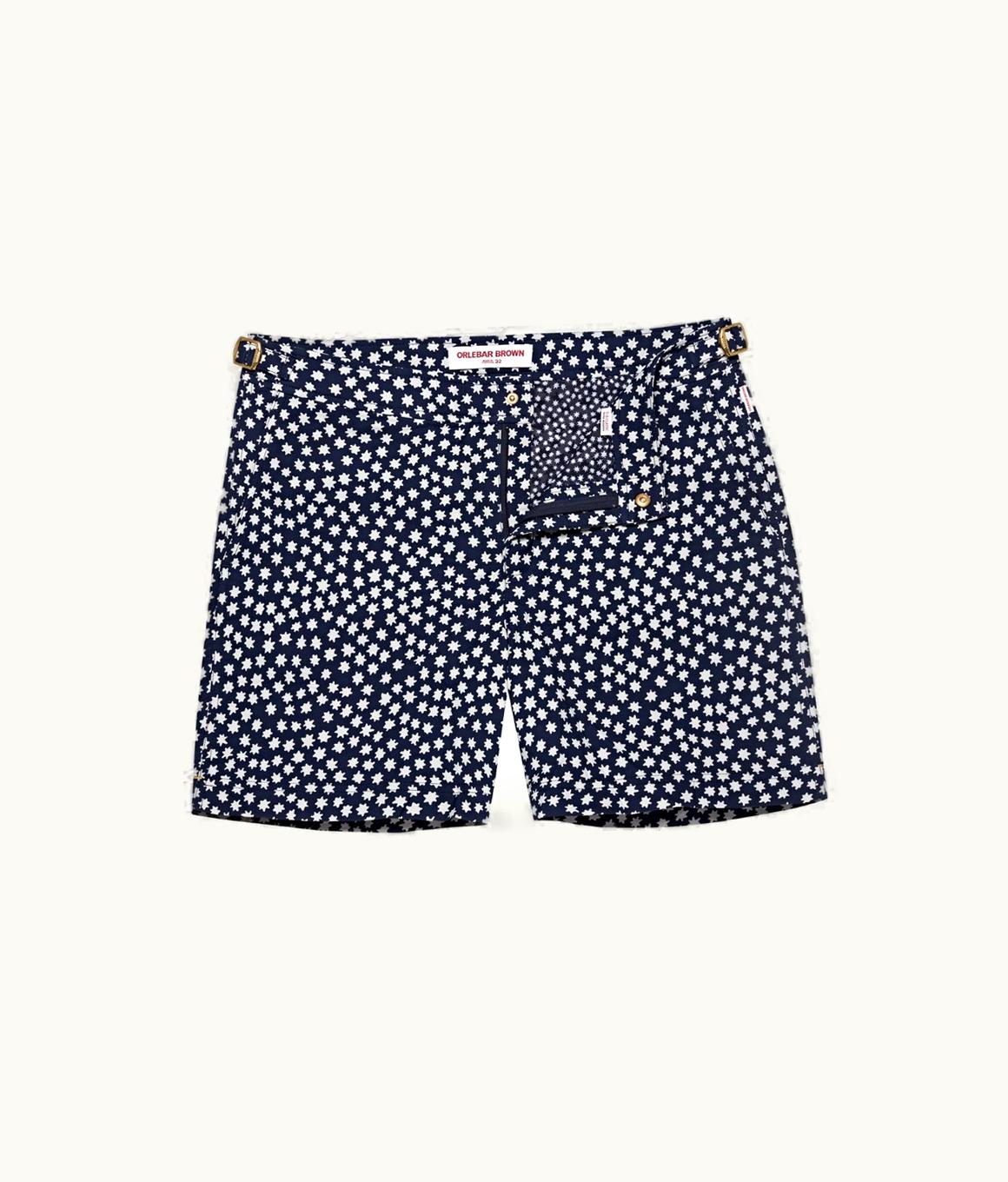 Orlebar Brown Orlebar Brown Night Iris Star Jacquard Mid-Length Swim Shorts Night Iris