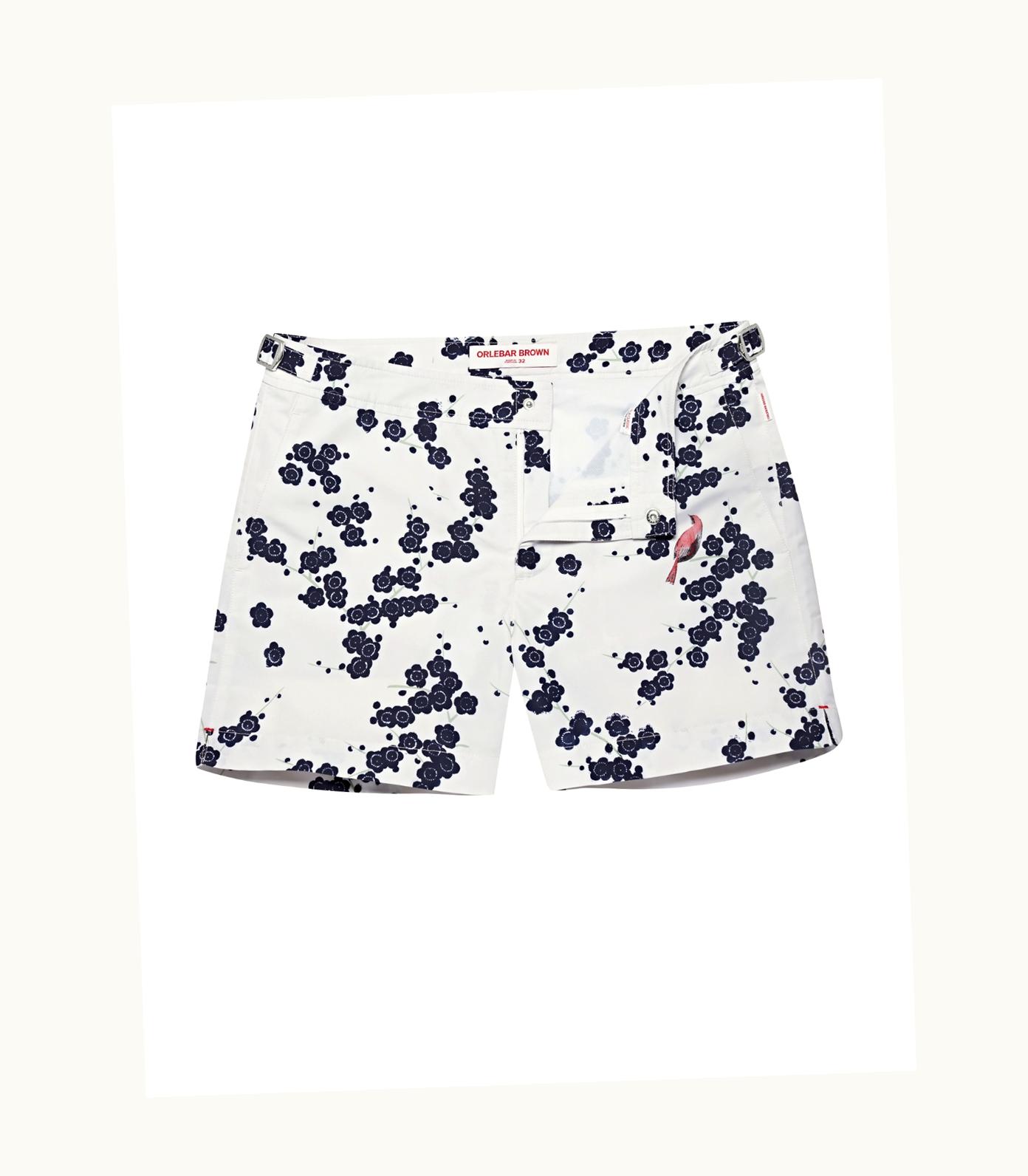 Orlebar Brown Orlebar Brown Night Iris Plum Blossom Print Shorter-Length Swim Shorts Night Iris