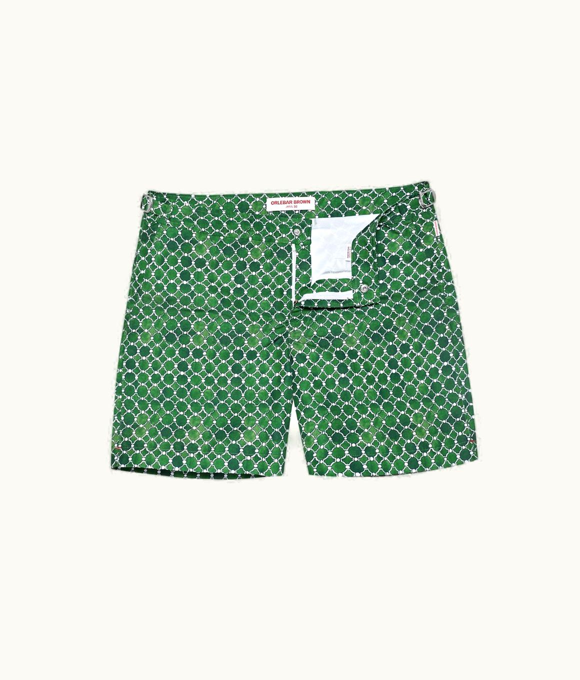 Orlebar Brown Orlebar Brown Coastal Garden Geometric Tile Mid-Length Swim Shorts Coastal Garden