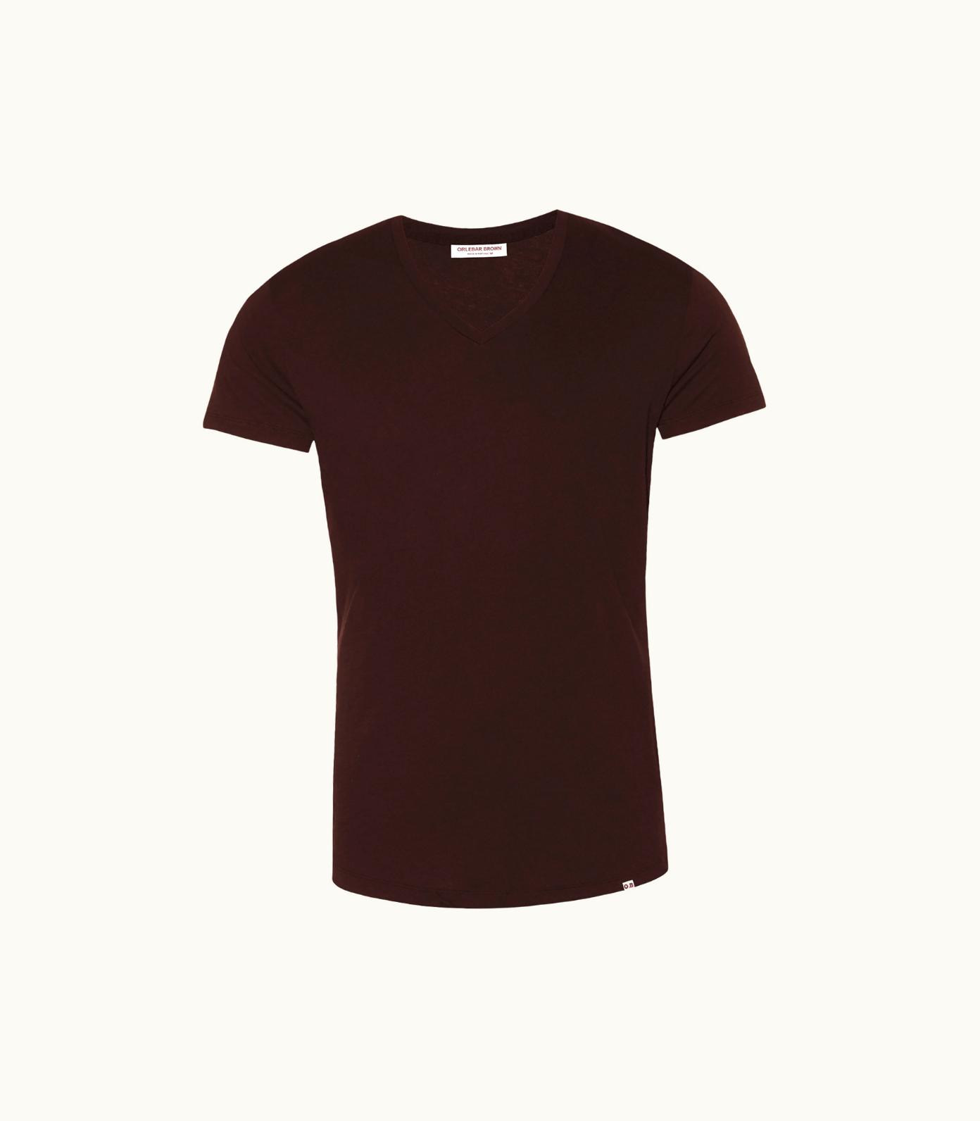Orlebar Brown Orlebar Brown Ob-V Tailored Fit V-Neck T-Shirt In Damson Damson