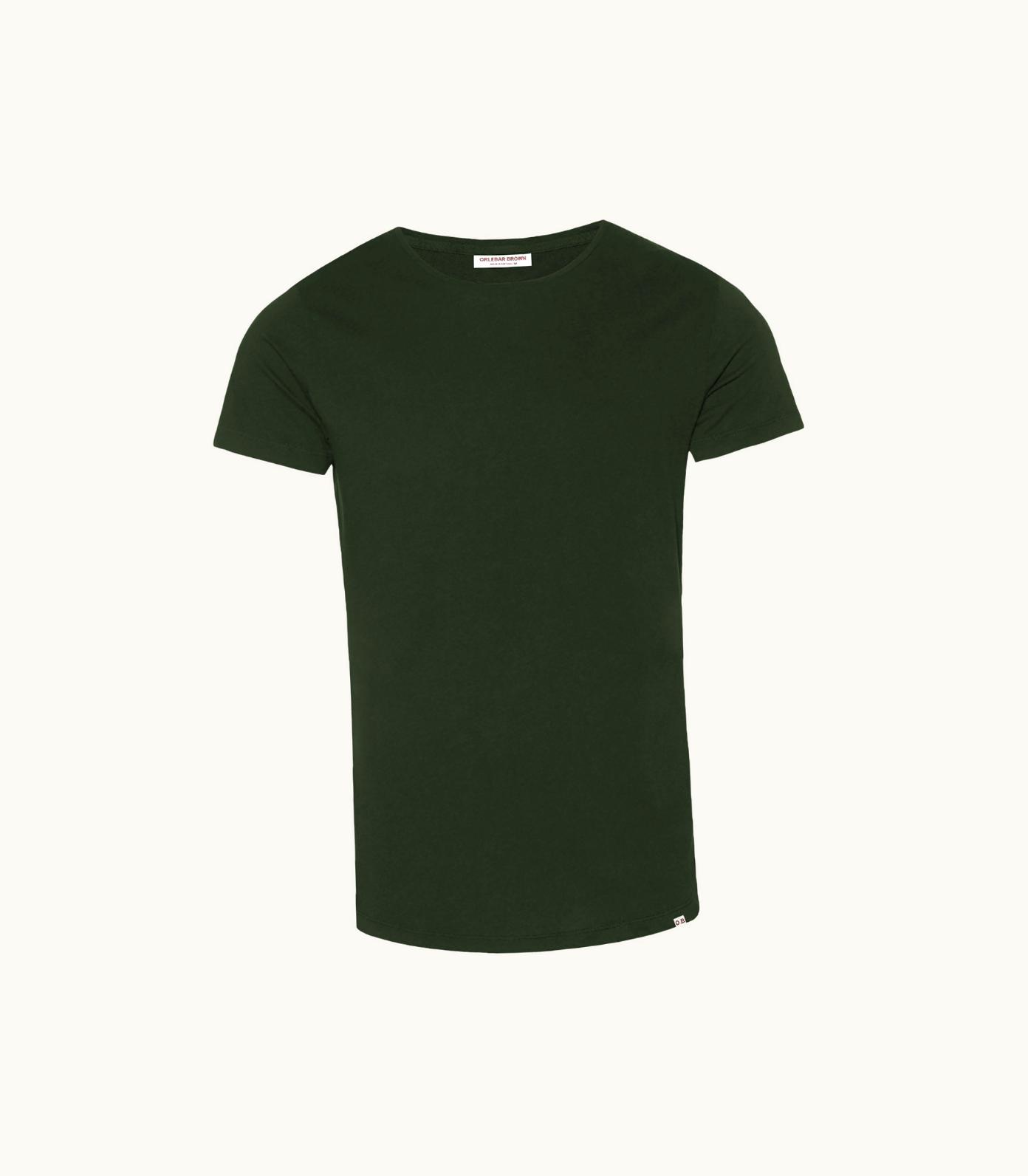 Orlebar Brown Orlebar Brown Ob-T Tailored Fit Crew Neck Cotton T-Shirt In Amazonian Green Amazonian Green