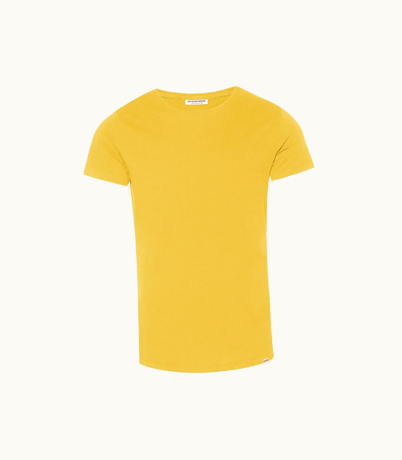 Orlebar Brown Orlebar Brown Ob-T Tailored Fit Crew Neck Cotton T-Shirt In Yellow Blaze Yellow Blaze