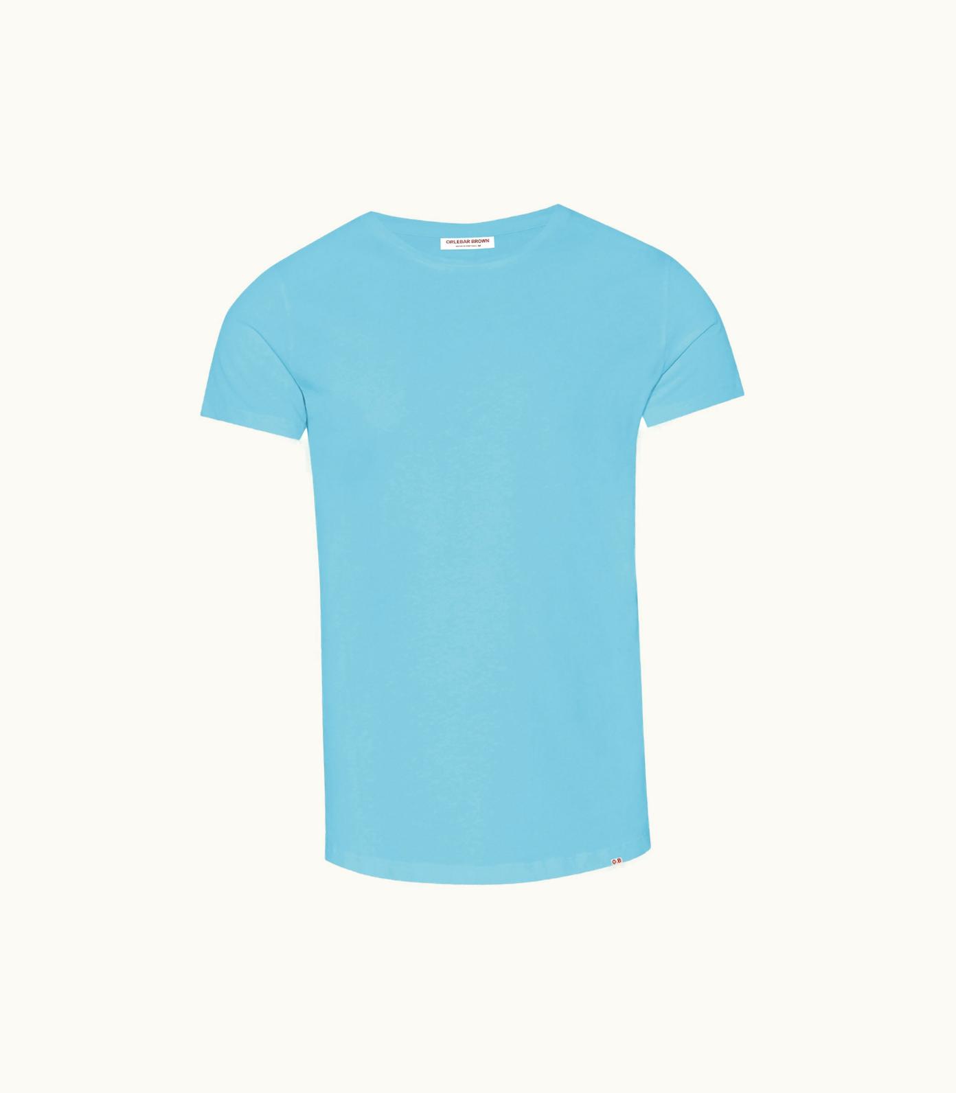 Orlebar Brown Orlebar Brown Ob-T Tailored Fit Crew Neck Cotton T-Shirt In Aqua Blue Aqua Blue