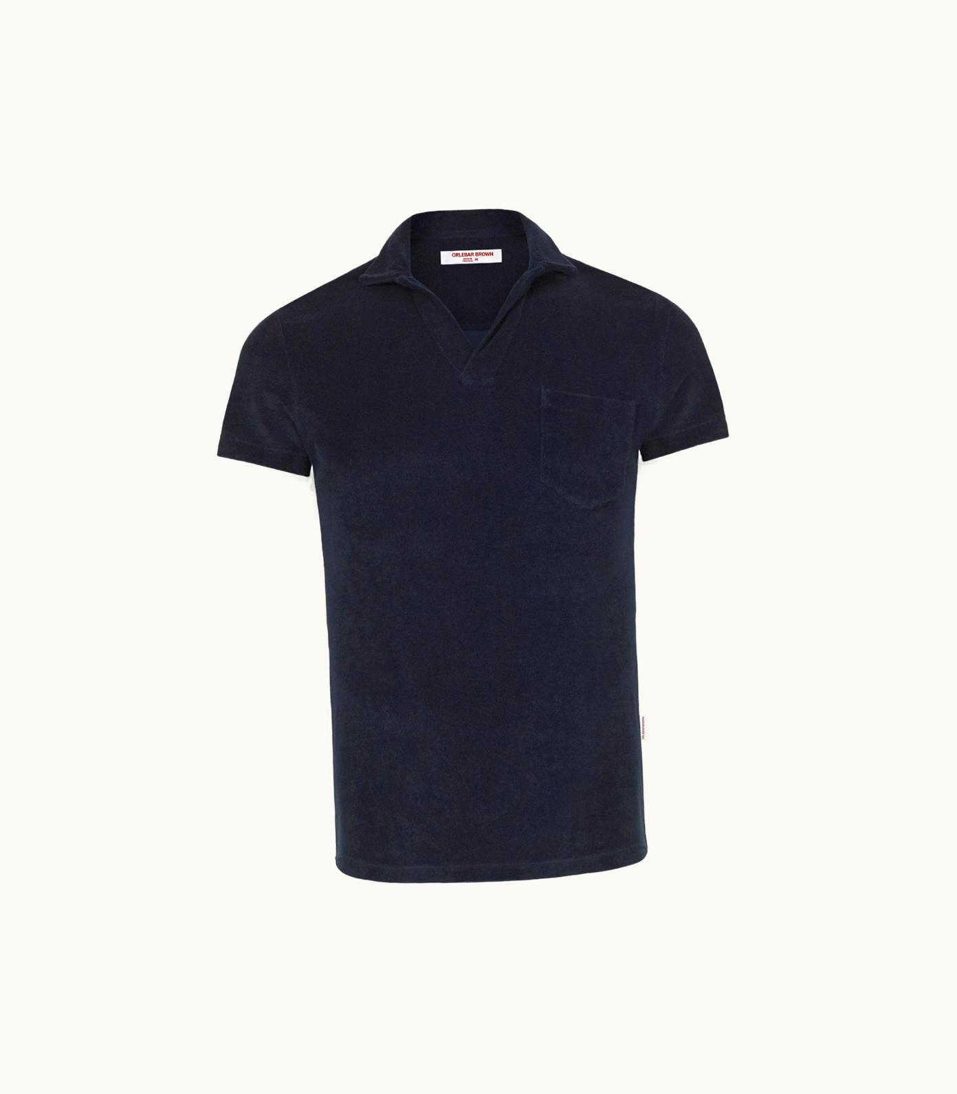 Orlebar Brown Terry - Navy Towelling Resort Polo Orlebar Brown 250118