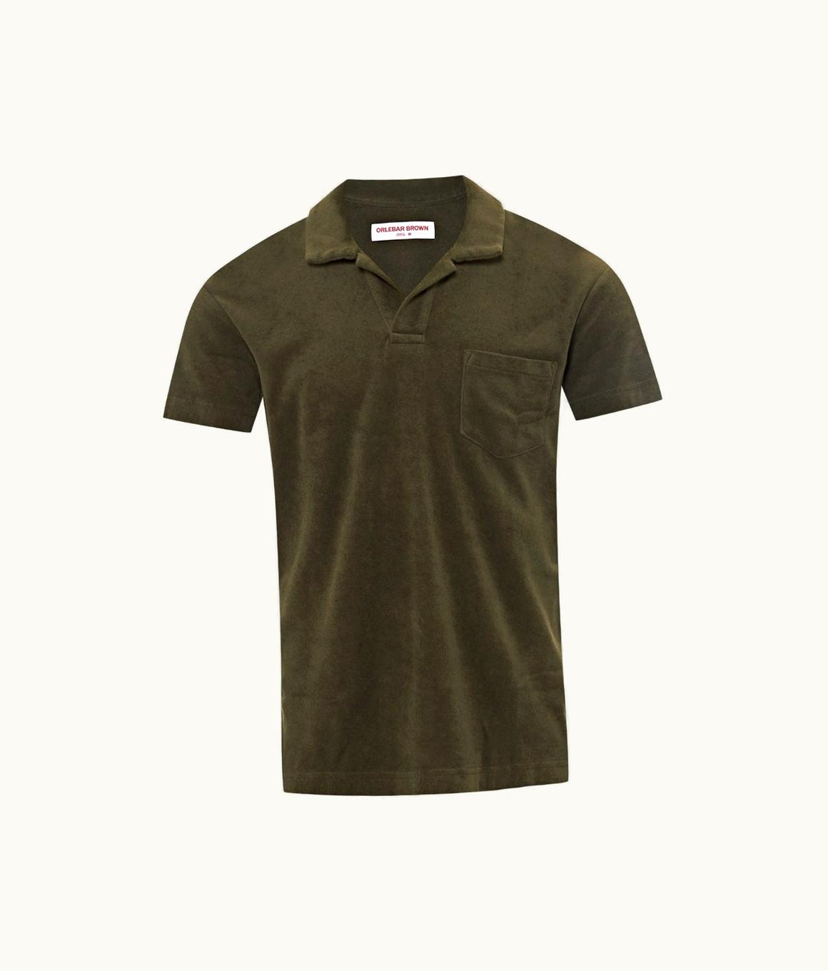 Orlebar Brown Orlebar Brown Palm Tailored Fit Organic Cotton Towelling Resort Polo Shirt Palm