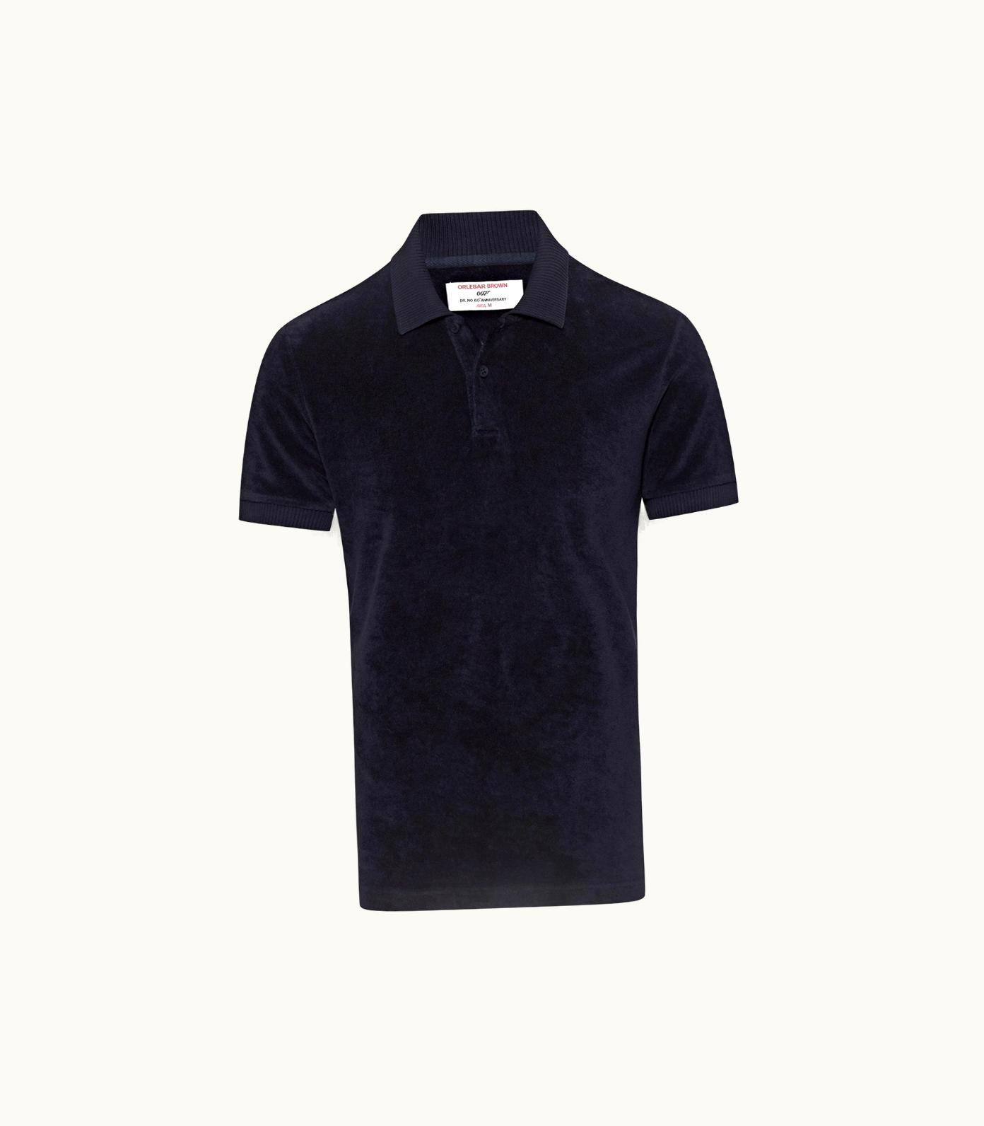 Orlebar Brown Orlebar Brown Midnight Navy 007 Ryder Dr. No Towelling Polo Shirt Midnight Navy
