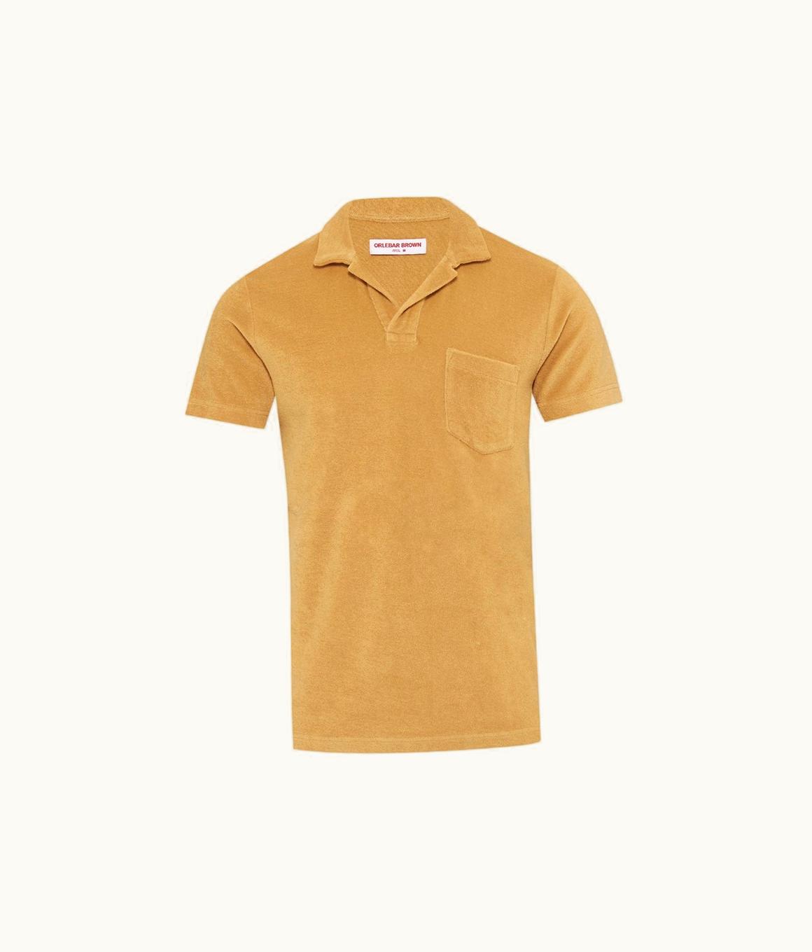 Orlebar Brown Orlebar Brown Biscuit Tailored Fit Organic Cotton Towelling Resort Polo Shirt
