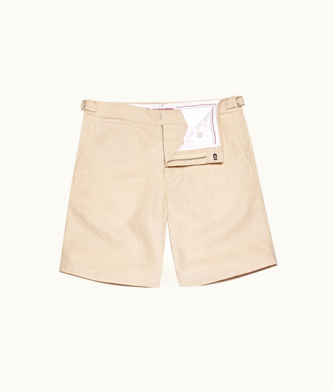 Orlebar Brown Orlebar Brown Chai Tailored Fit Linen Shorts 279327
