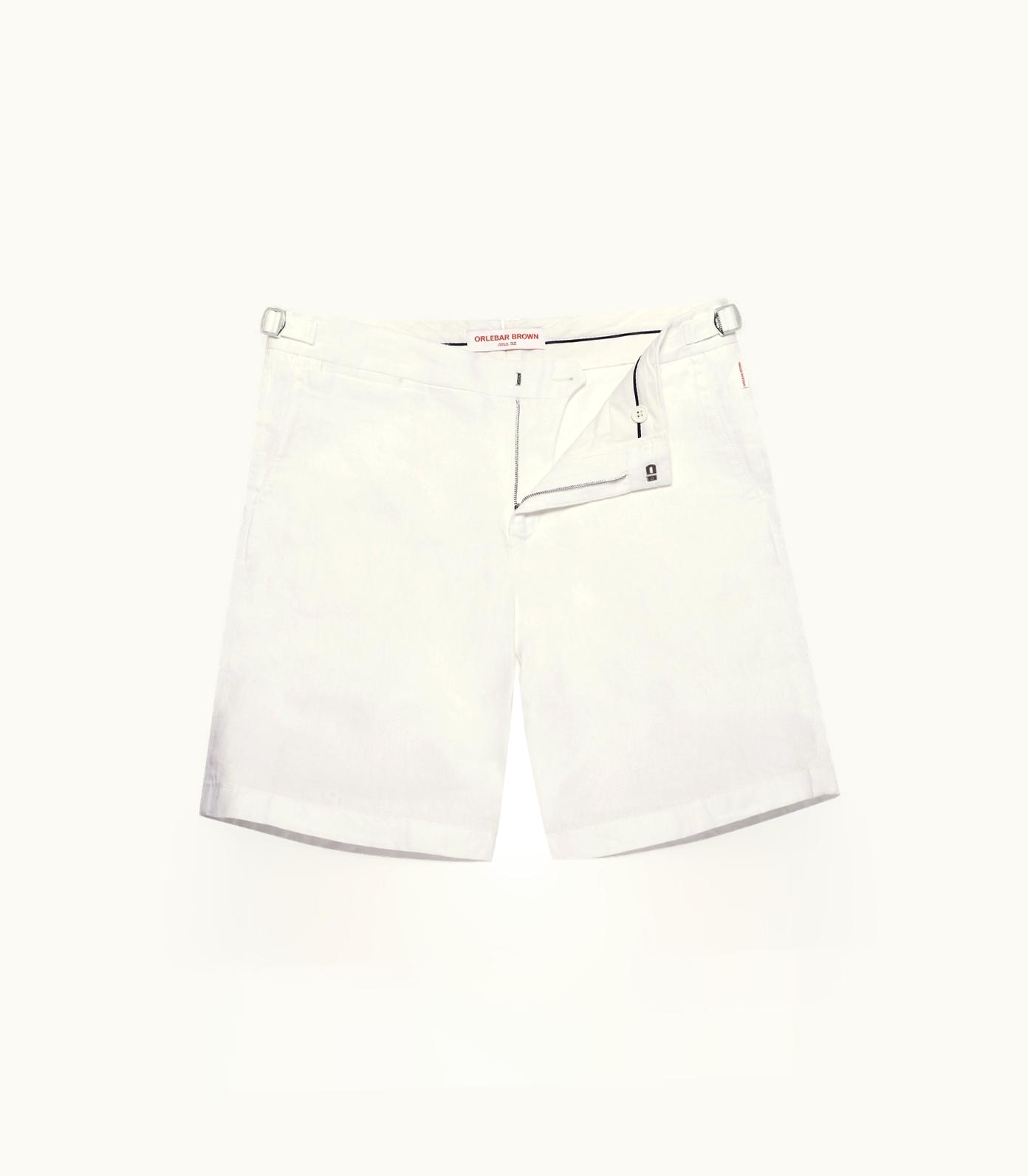 Orlebar Brown Orlebar Brown White Tailored Fit Linen Shorts White