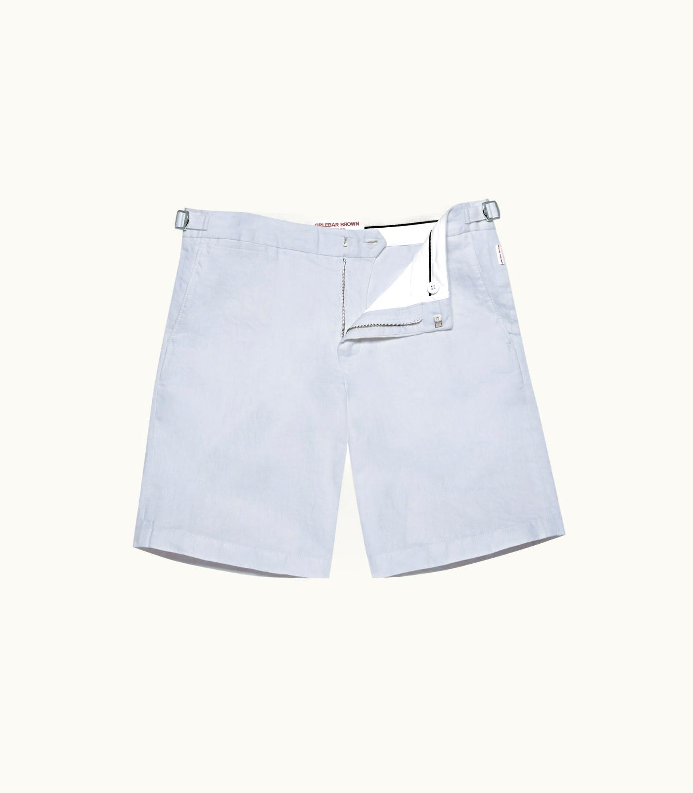 Orlebar Brown Orlebar Brown Light Island Sky Tailored Fit Linen Shorts Light Island Sky